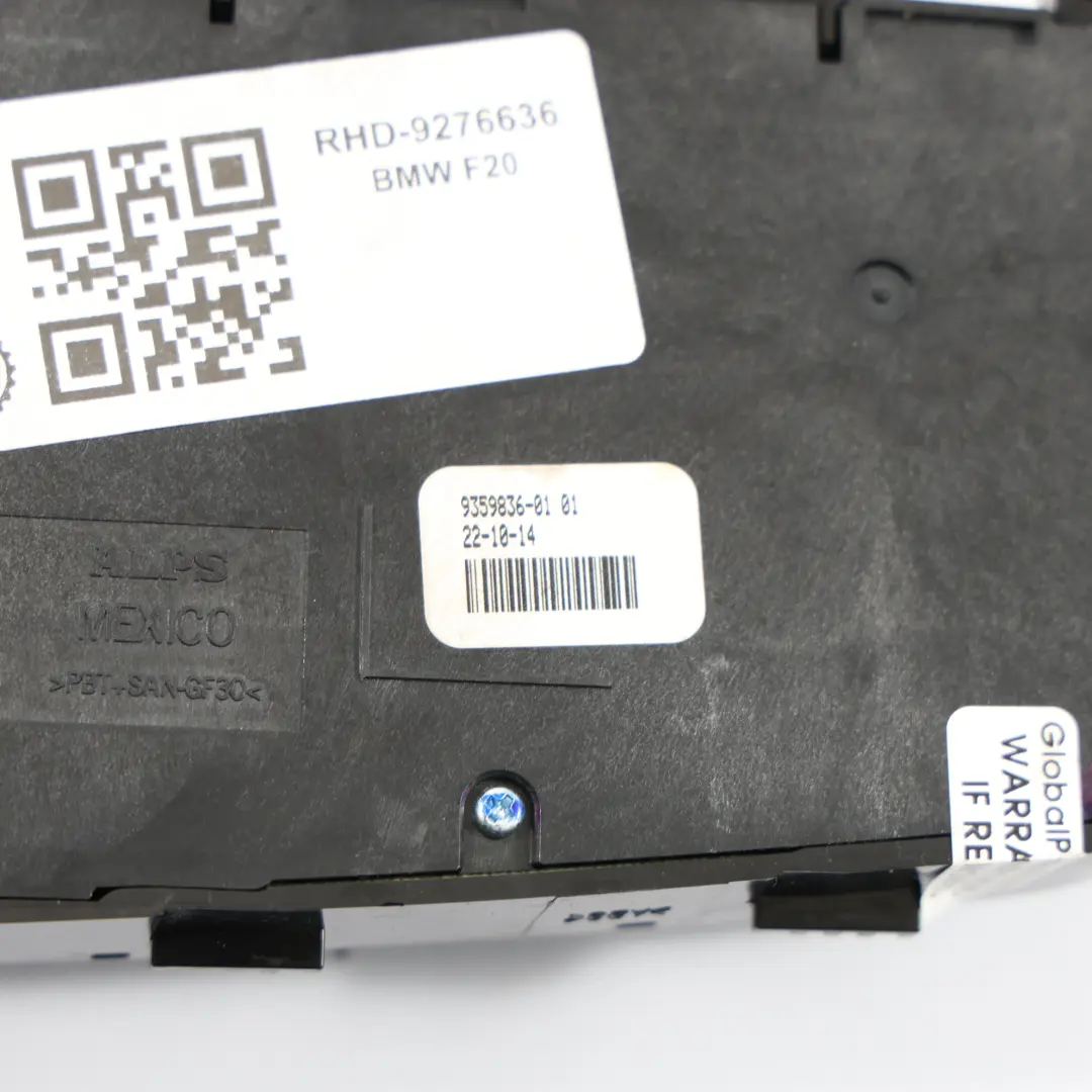 Switch BMW F20 F30 F31 X3 F25 Front Adjustment Memory Right O/S 9276630 to Seat with Part number 9276636 Seat Switch BMW F20 F30 F31 X3 F25 Front Adjustment Memory Right O/S 9276630 - SKU RHD-9276636 - Part number 9276636