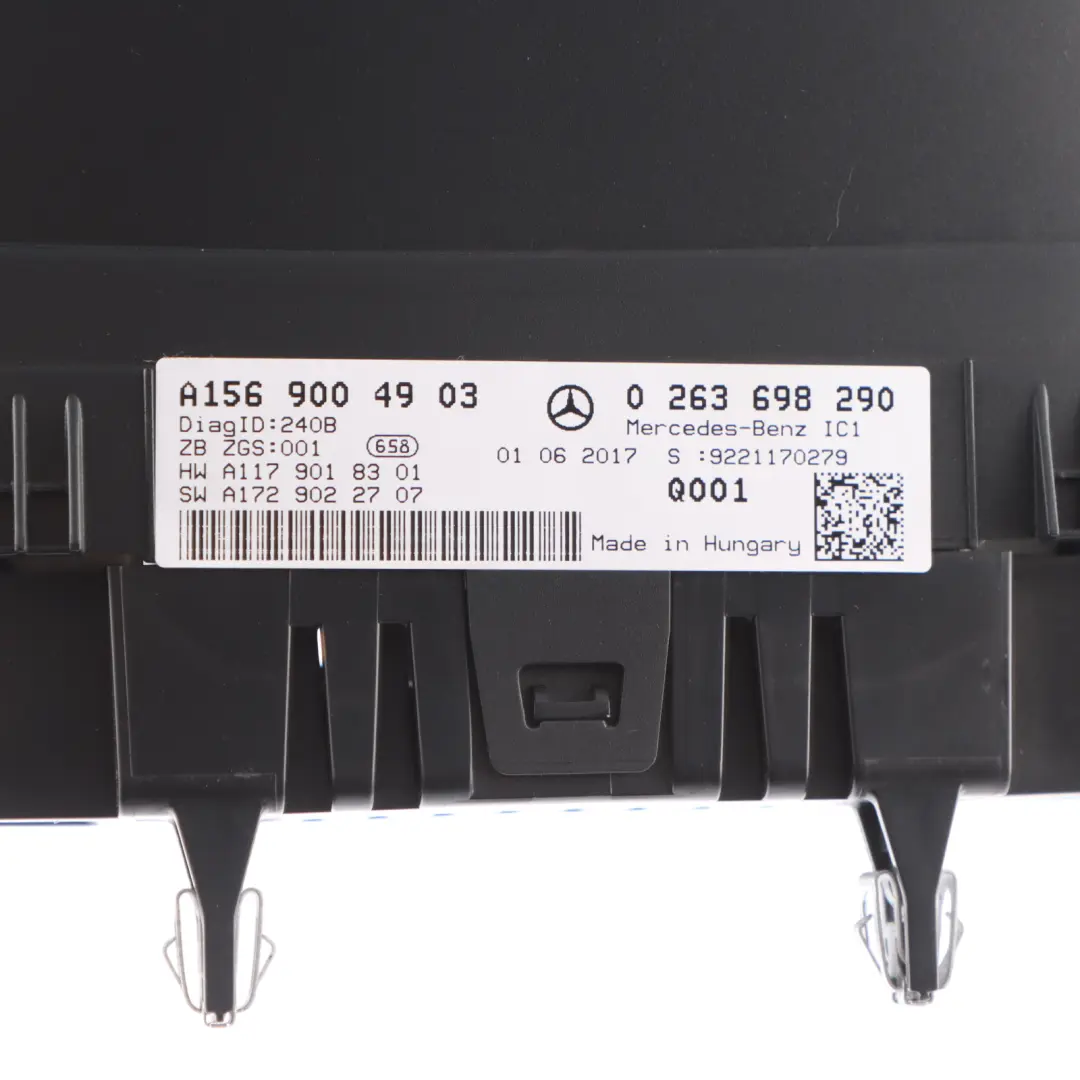 Speedo Diesel Automatic Clock Cluster Instrument to Mercedes X156 with Part number A1569004903 Mercedes X156 Speedo Diesel Automatic Clock Cluster Instrument - SKU RHD-A1569004903 - Part number A1569004903