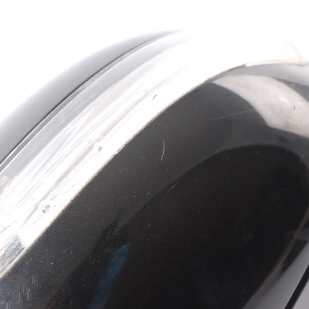 Mercedes W203 Wing Mirror Door Right O/S Auto Dip Power Fold Obsidian Black 197 - SKU rhd-A2038107276-OB - Part number A2038107276