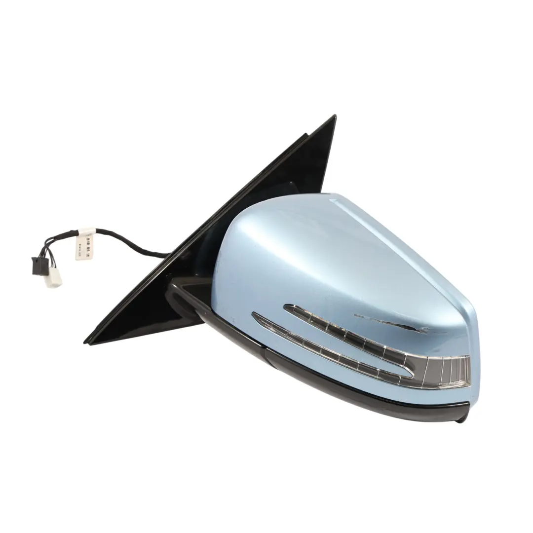 Door Wing Mirror Glass Left N/S Indigolite Blue Metallic - 230 to Mercedes S212 with Part number A2128100376 Mercedes S212 Door Wing Mirror Glass Left N/S Indigolite Blue Metallic - 230 - SKU RHD-A2128100376-INB1 - Part number A2128100376