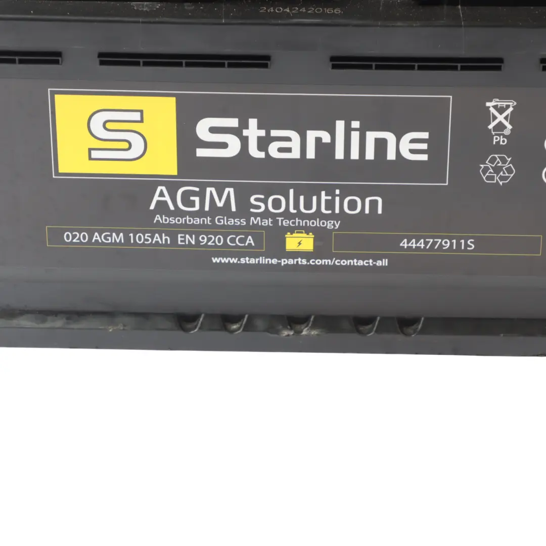 Starline AGM Car Accumulator Battery Electrical Unit 12V 105Ah 920A to with Part number STARLINE-AGM-105AH Starline AGM Car Accumulator Battery Electrical Unit 12V 105Ah 920A - SKU STARLINE-AGM-105AH - Part number STARLINE-AGM-105AH