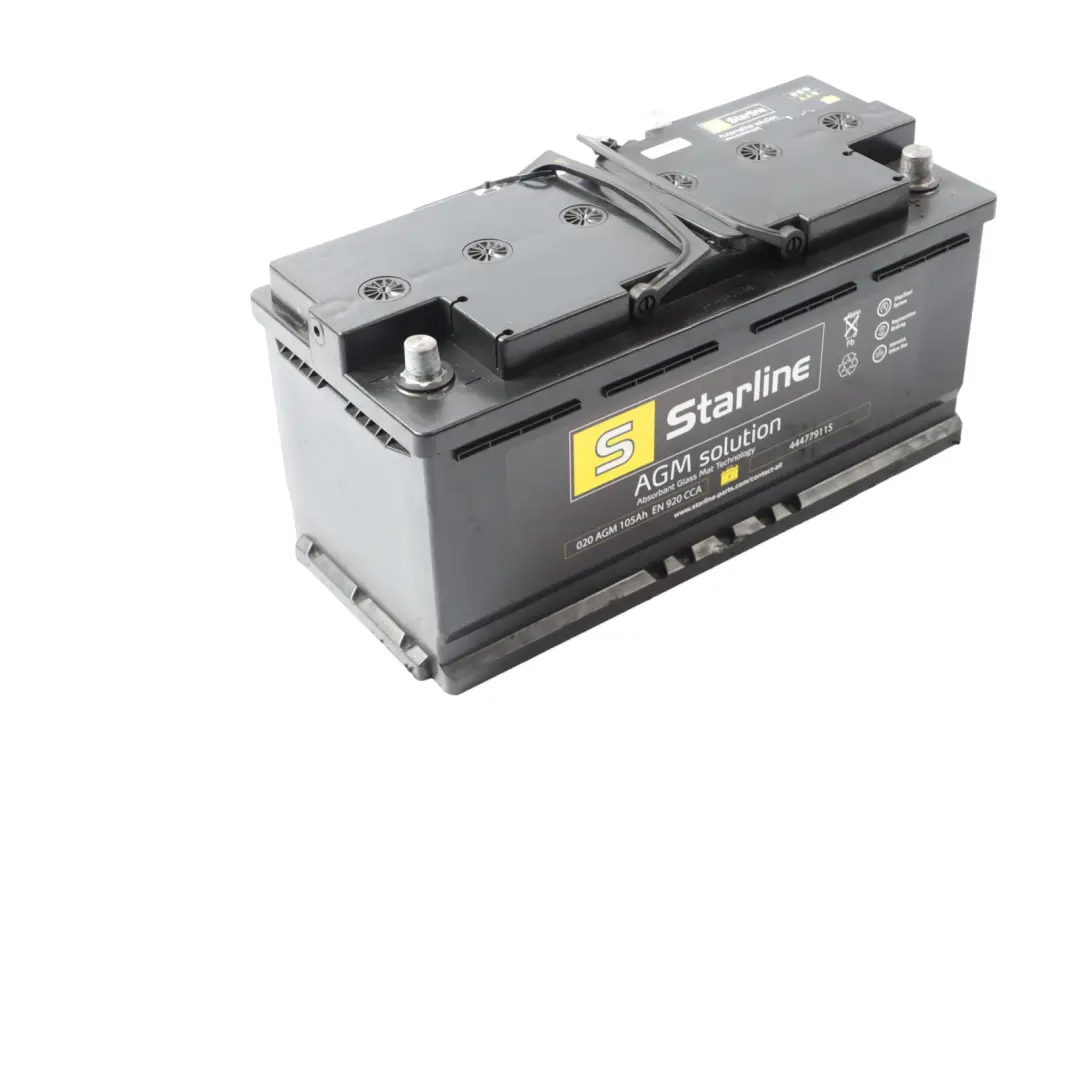 Starline AGM Car Accumulator Battery Electrical Unit 12V 105Ah 920A to with Part number STARLINE-AGM-105AH Starline AGM Car Accumulator Battery Electrical Unit 12V 105Ah 920A - SKU STARLINE-AGM-105AH - Part number STARLINE-AGM-105AH