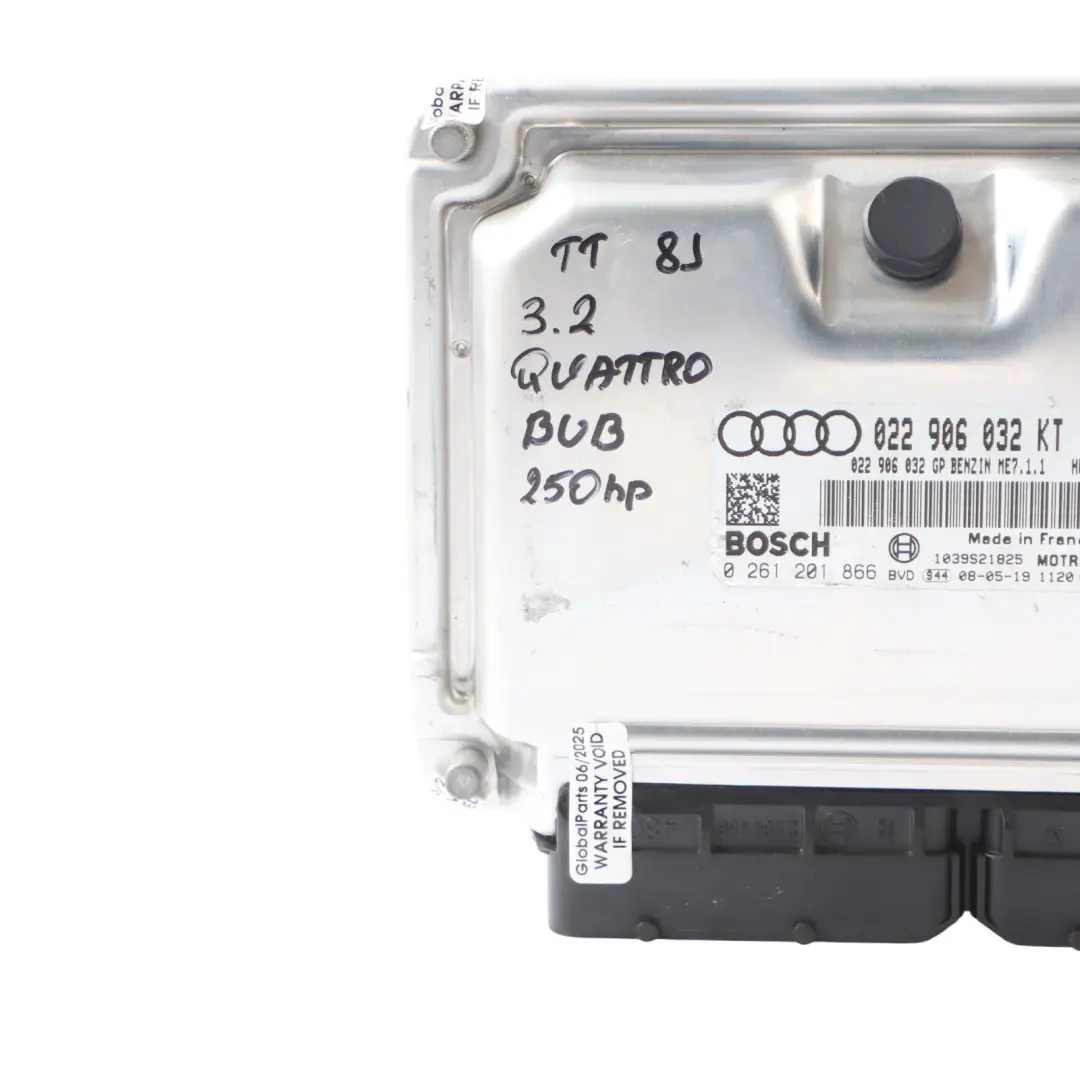 BUB Quattro 250HP Unidad Control Motor ECU Manual para Audi TT 8J 3.2 FSI con número de pieza 022906032KT Audi TT 8J 3.2 FSI BUB Quattro 250HP Unidad Control Motor ECU Manual - SKU 022906032KT - Número de pieza 022906032KT
