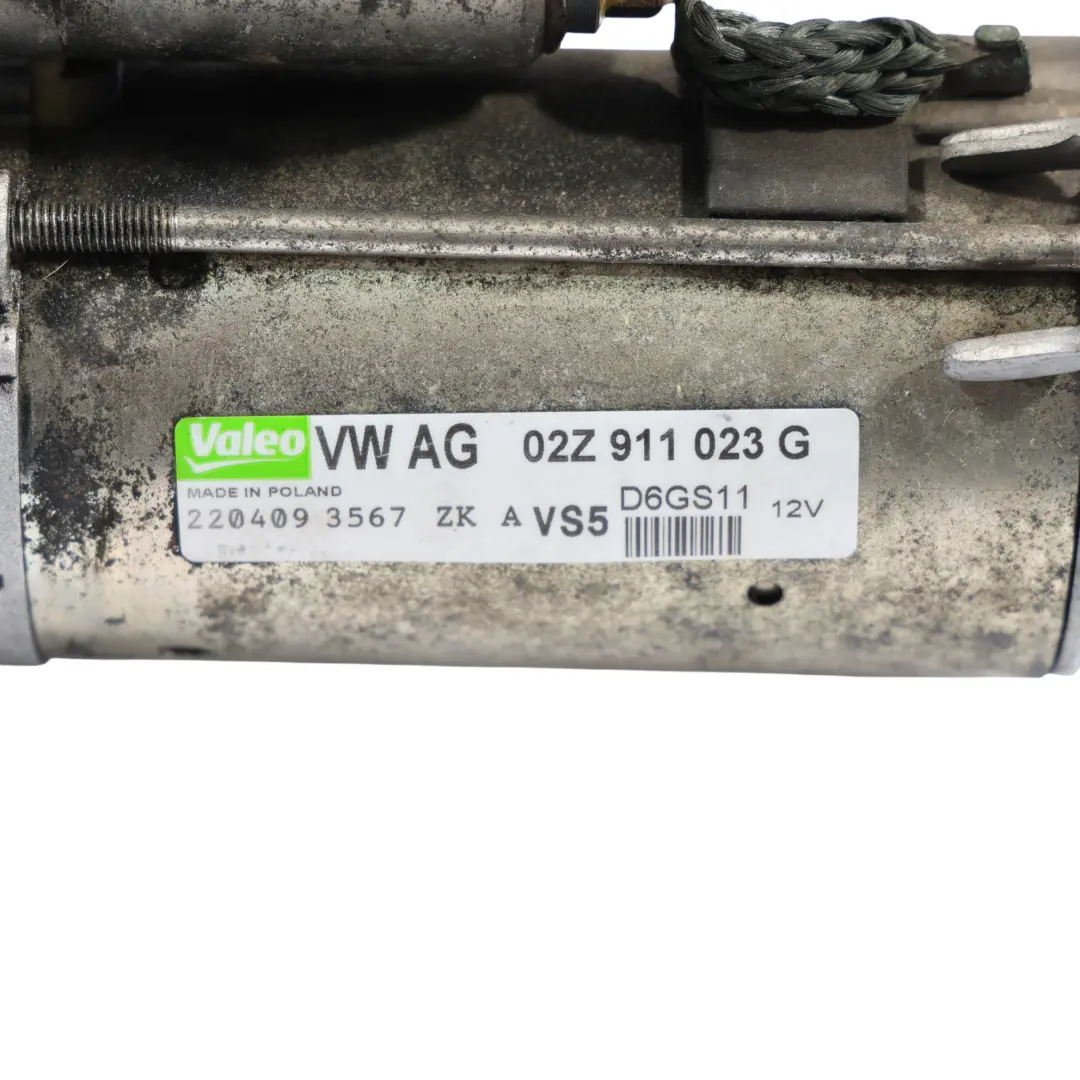 VW Volkswagen Touran 1T 1.4 TSI Starter Motor Petrol Engine Unit - SKU 02Z911023G - Part number 02Z911023G