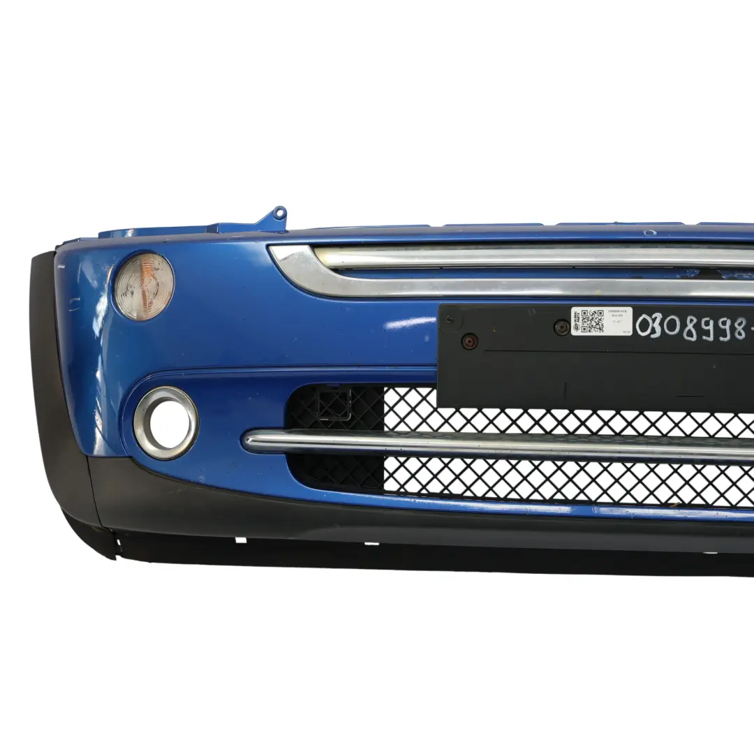 Frontstoßstange komplett Verkleidung Hyper Blue Metallic - A28 für Mini R50 R52 mit Teilenummer 0308998 Mini R50 R52 Frontstoßstange komplett Verkleidung Hyper Blue Metallic - A28 - SKU 0308998-HYB - Teilenummer 0308998