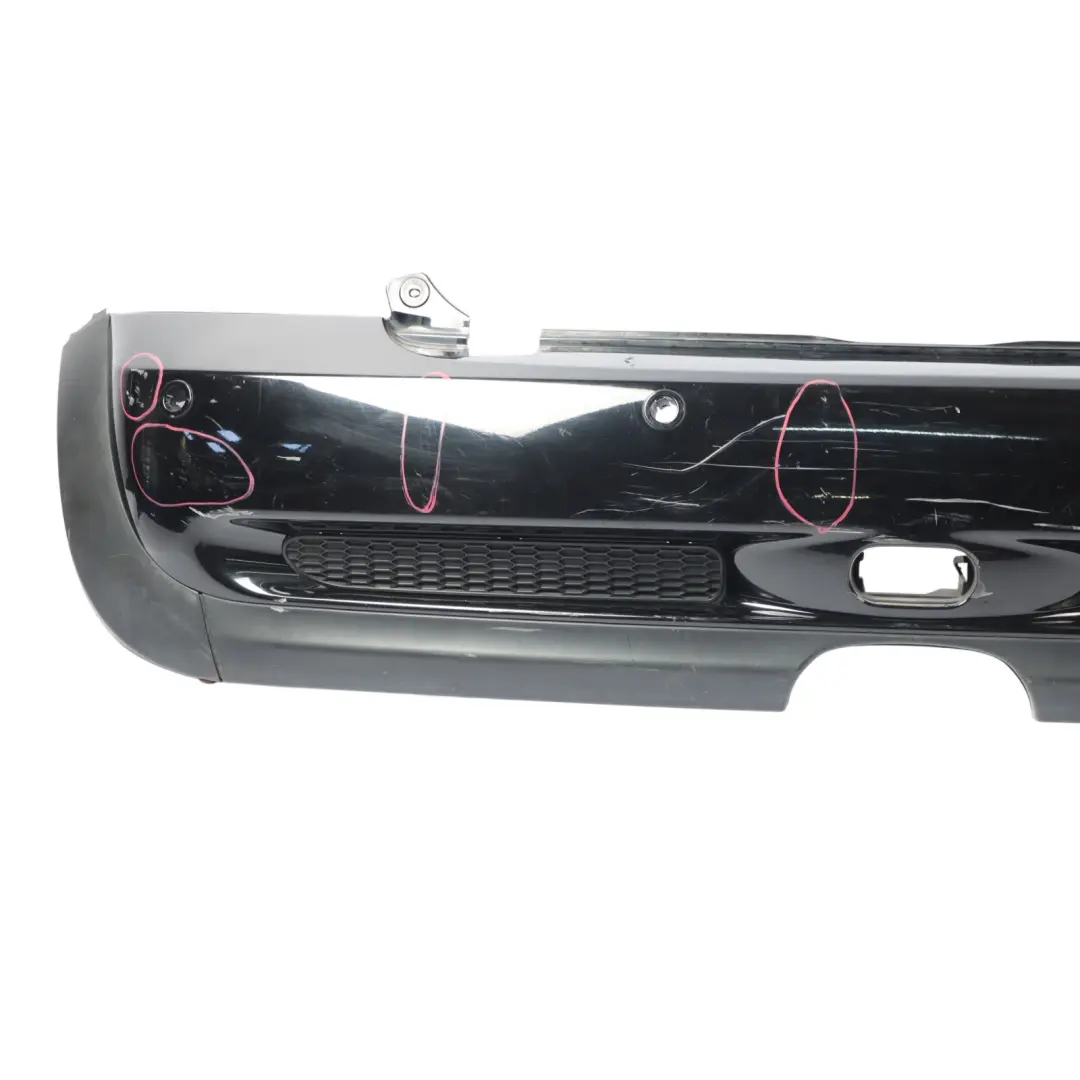 Mini R52 Rear Bumper PDC Cabrio Cooper S Panel Schwarz 2 Black - 668 - SKU 0309220-SCH - Part number 0309220