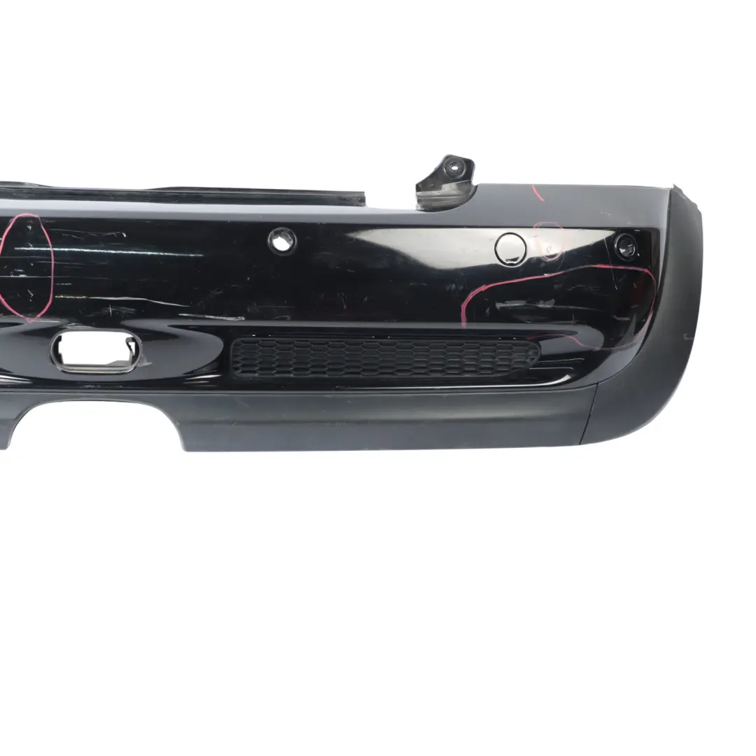 Mini R52 Rear Bumper PDC Cabrio Cooper S Panel Schwarz 2 Black - 668 - SKU 0309220-SCH - Part number 0309220