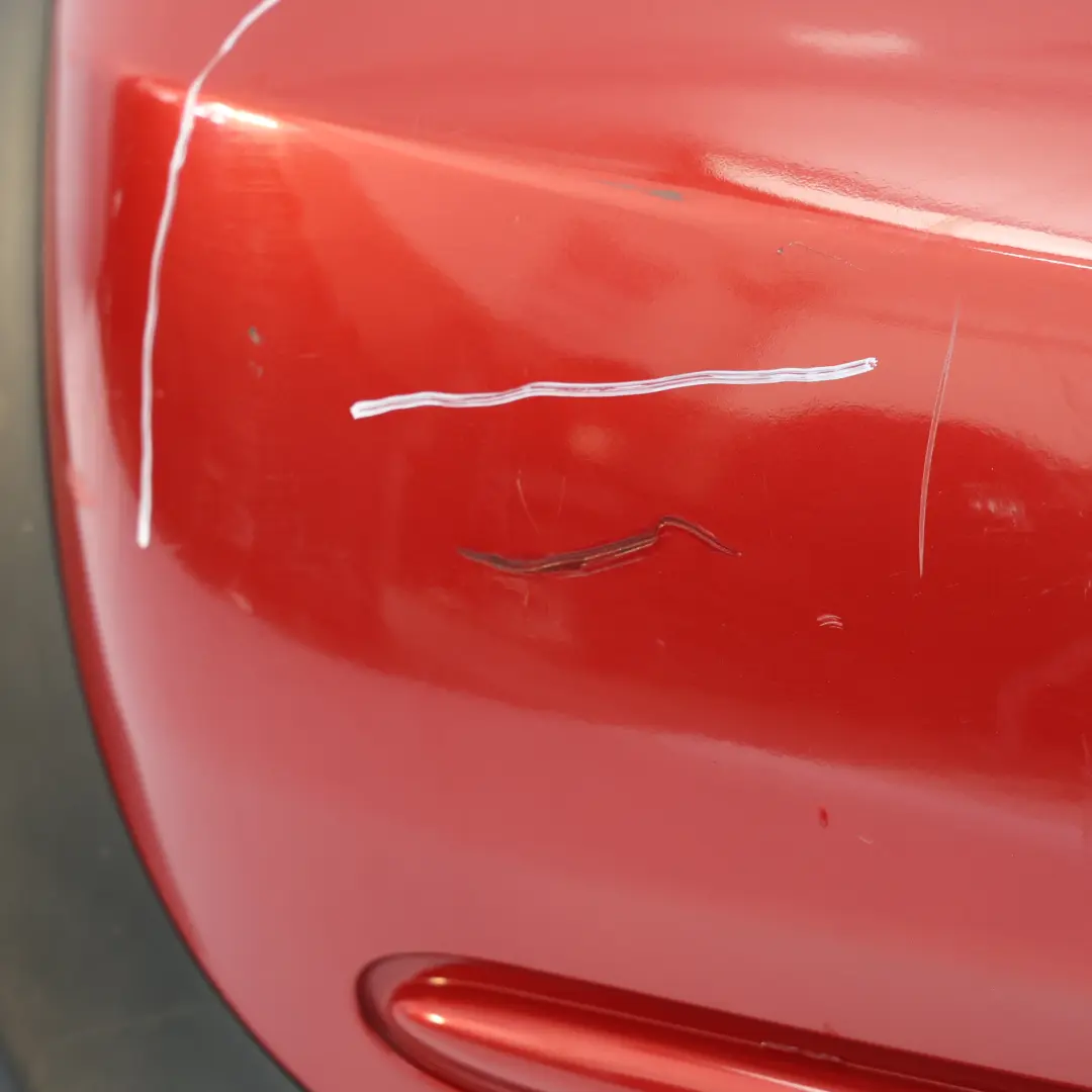 Bumper Trim Panel Covering Solar Red Metallic - A47 to Mini R50 Rear with Part number 0393501 Mini R50 Rear Bumper Trim Panel Covering Solar Red Metallic - A47 - SKU 0393501-SRE - Part number 0393501