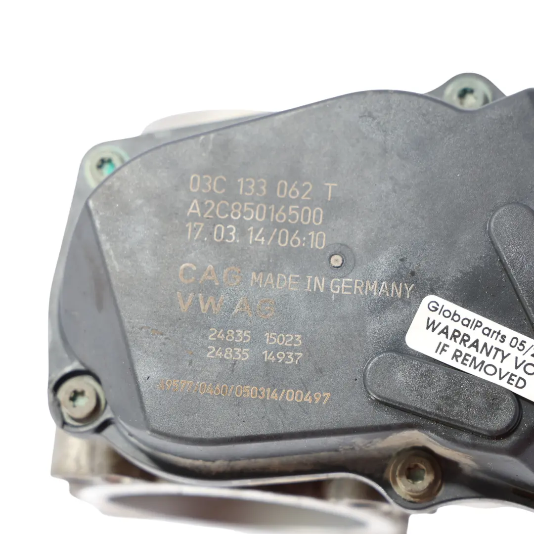 Przepustnica do VW Polo 6R Audi A1 8X Seat Ibiza 5 1.4 TSI o numerze 03C133062T VW Polo 6R Audi A1 8X Seat Ibiza 5 1.4 TSI Przepustnica - SKU 03C133062T - Numer Części 03C133062T