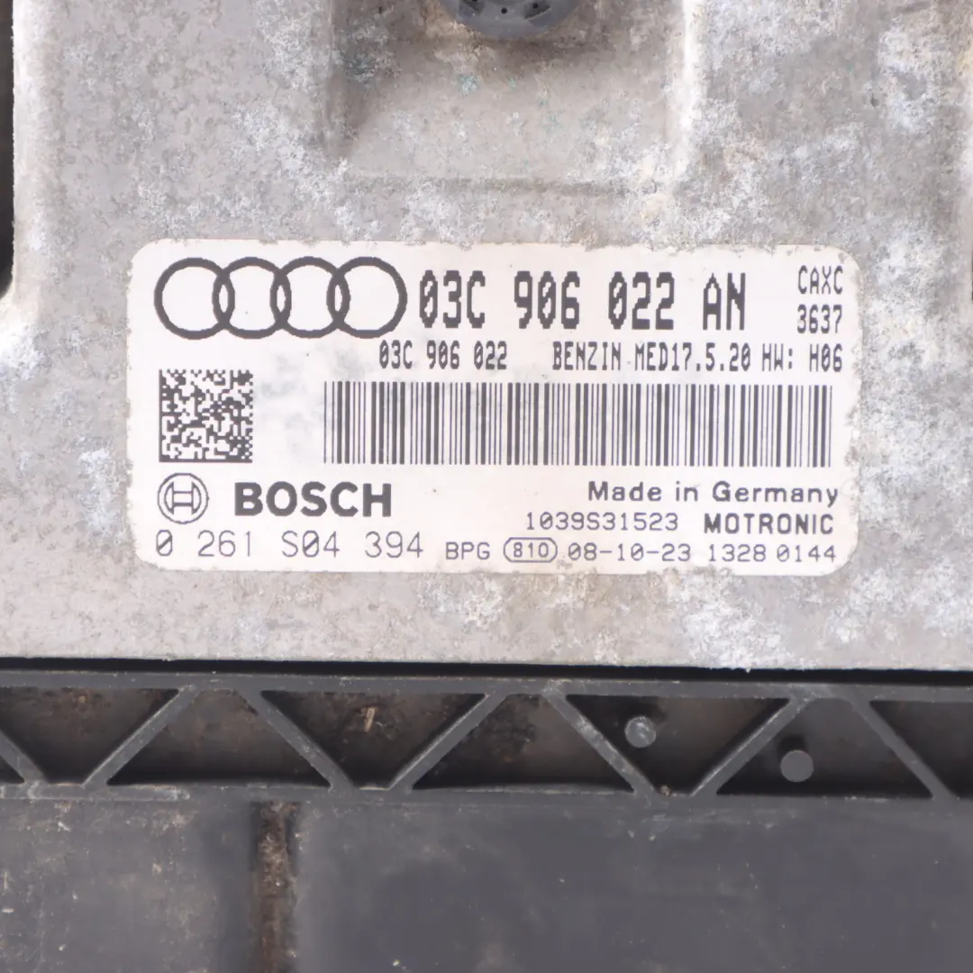 CAXC 1.4 TFSI 125HP Petrol Engine Control Unit ECU Manual to Audi A3 8P with Part number 03C906022AN Audi A3 8P CAXC 1.4 TFSI 125HP Petrol Engine Control Unit ECU Manual - SKU 03C906022AN - Part number 03C906022AN