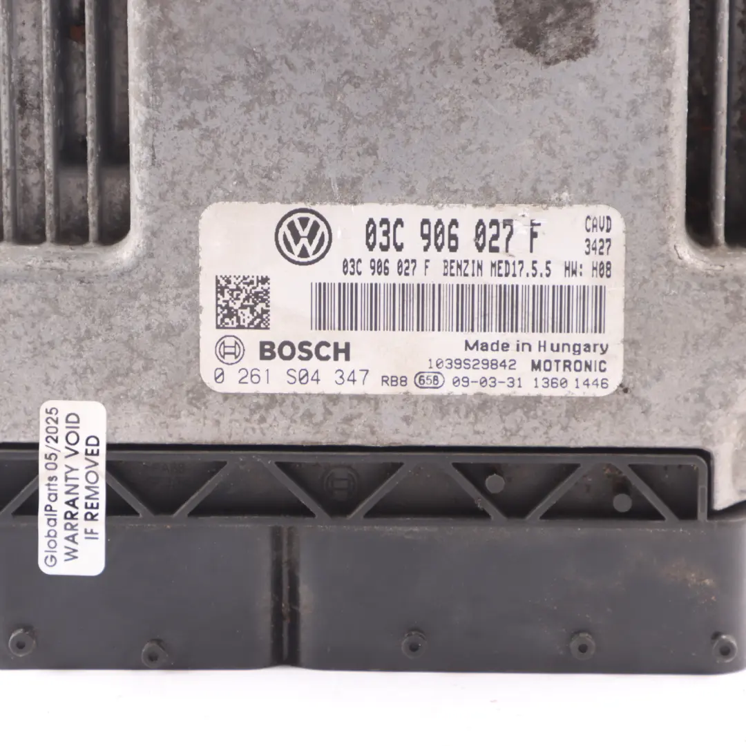 VW Volkswagen Golf Mk6 1.4 TSI CAVD 160HP Engine Unit ECU Kit Manual - SKU 03C906027F-1 - Part number 03C906027F