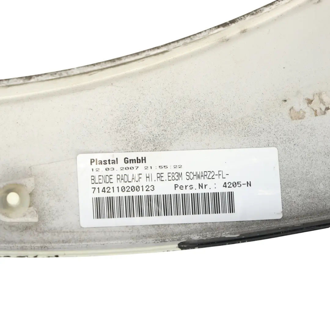 BMW X3 E83 Osłona Nadkola Prawa Tylna M-Pakiet Schwarz 2 Czarny - 668 - SKU 0403487-SCH1 - Numer Części 0403487