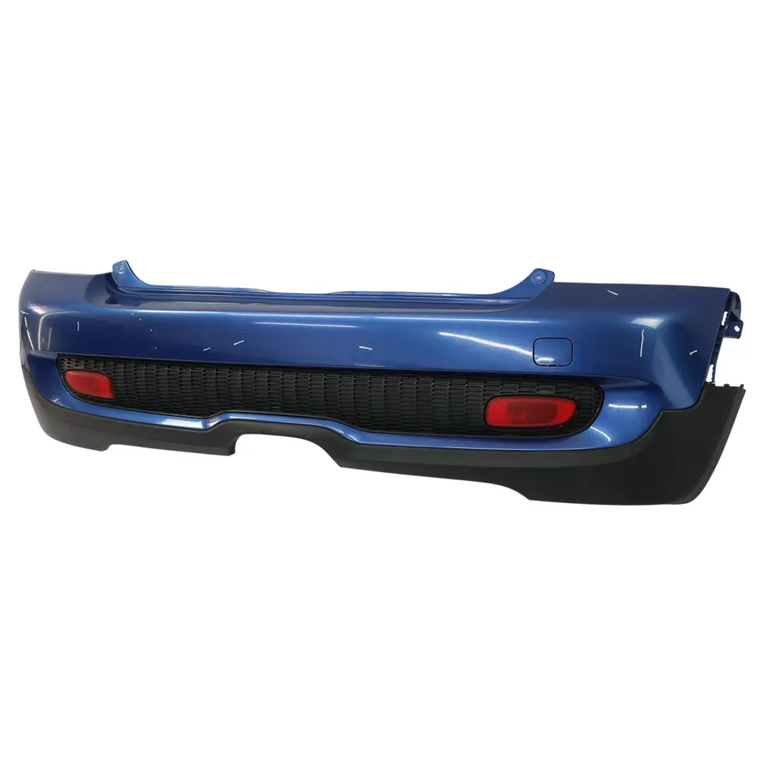 Bumper Cooper S Trim Panel Lightning Blue Metallic - A63 to Mini R56 R57 Rear with Part number 0430252 Mini R56 R57 Rear Bumper Cooper S Trim Panel Lightning Blue Metallic - A63 - SKU 0430252-LB - Part number 0430252