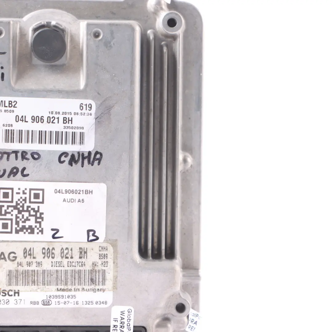 CNHA 190HP Quattro Engine Control Unit ECU Manual to Audi A5 8T 2.0 TDI with Part number 04L906021BH Audi A5 8T 2.0 TDI CNHA 190HP Quattro Engine Control Unit ECU Manual - SKU 04L906021BH - Part number 04L906021BH