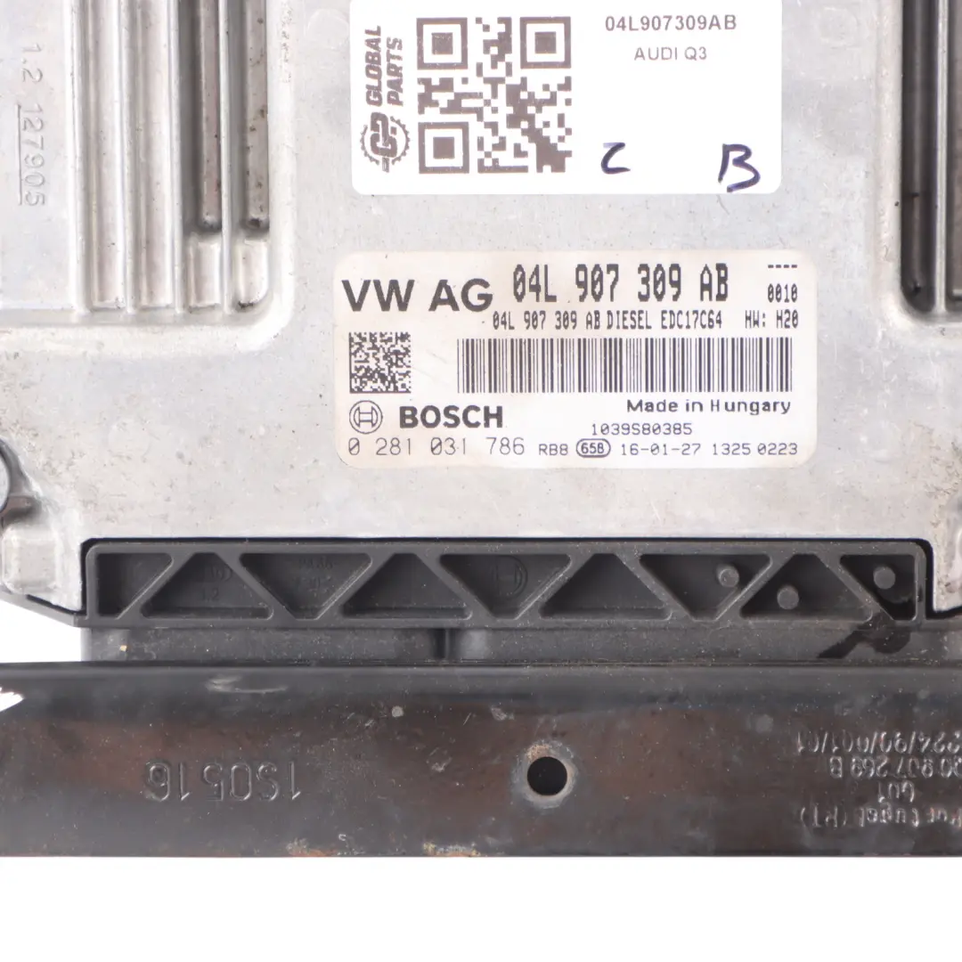 DFUA 184HP Quattro ECU Di Controllo Del Motore per Audi Q3 8U 2.0 TDI con numero di parte 04L907309AB Audi Q3 8U 2.0 TDI DFUA 184HP Quattro ECU Di Controllo Del Motore - SKU 04L907309AB - Numero di parte 04L907309AB