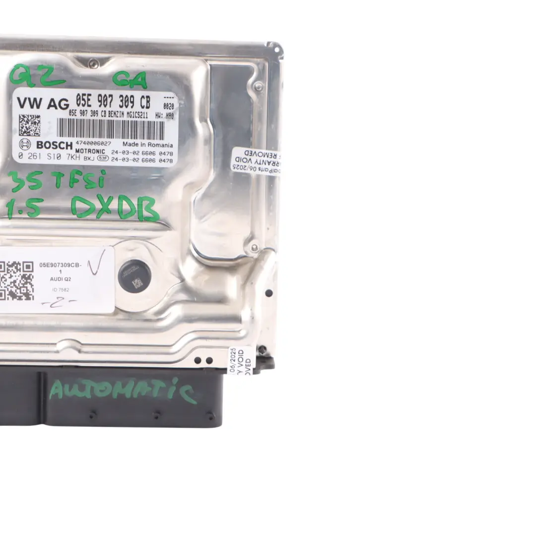 Audi Q2 GA 35 TFSI 1.5 DXDB 150HP Engine Control ECU Automatic - SKU 05E907309CB-1 - Part number 05E907309CB