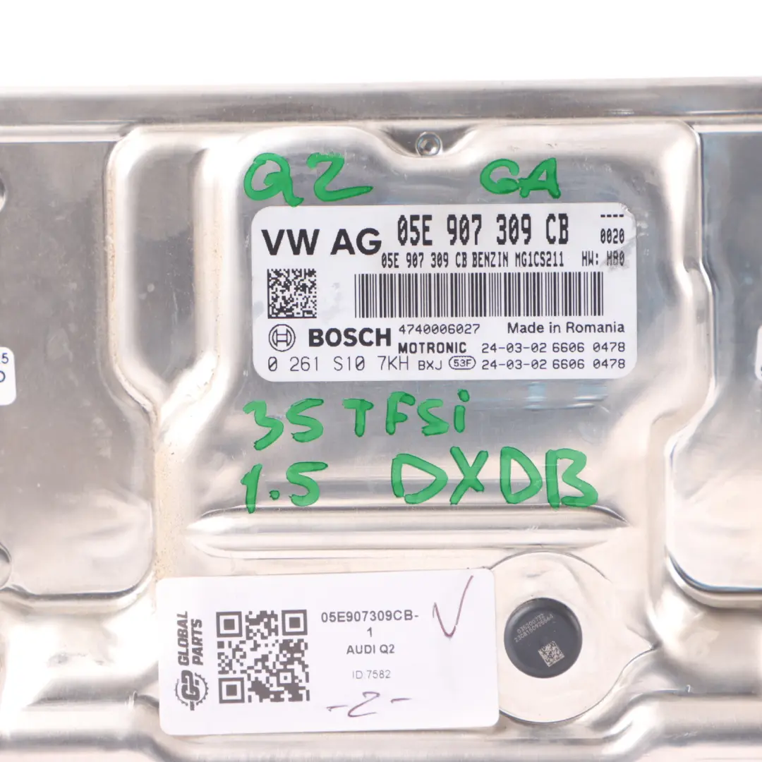 Audi Q2 GA 35 TFSI 1.5 DXDB 150HP Engine Control ECU Automatic - SKU 05E907309CB-1 - Part number 05E907309CB
