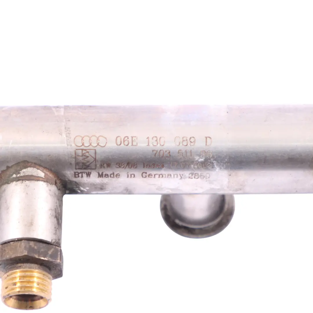Rail Left N/S to Audi A4 B8 3.2 FSI V6 Petrol Fuel Injection with Part number 06E130089D Audi A4 B8 3.2 FSI V6 Petrol Fuel Injection Rail Left N/S - SKU 06E130089D - Part number 06E130089D