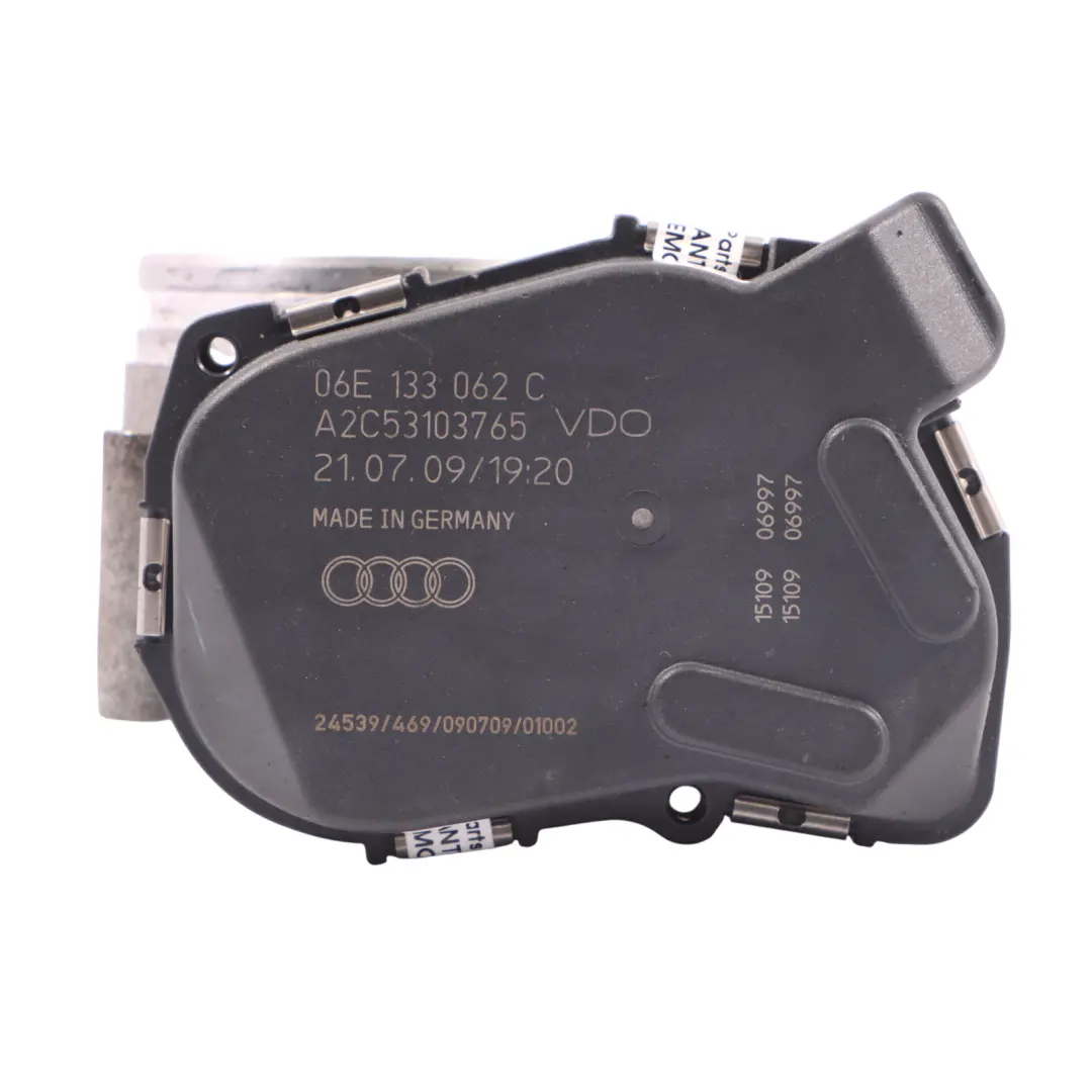 Throttle Body Valve Flap Air Intake 3.0 V6 Petrol to Audi A4 S4 B8 with Part number 06E133062G Audi A4 S4 B8 Throttle Body Valve Flap Air Intake 3.0 V6 Petrol - SKU 06E133062G - Part number 06E133062G