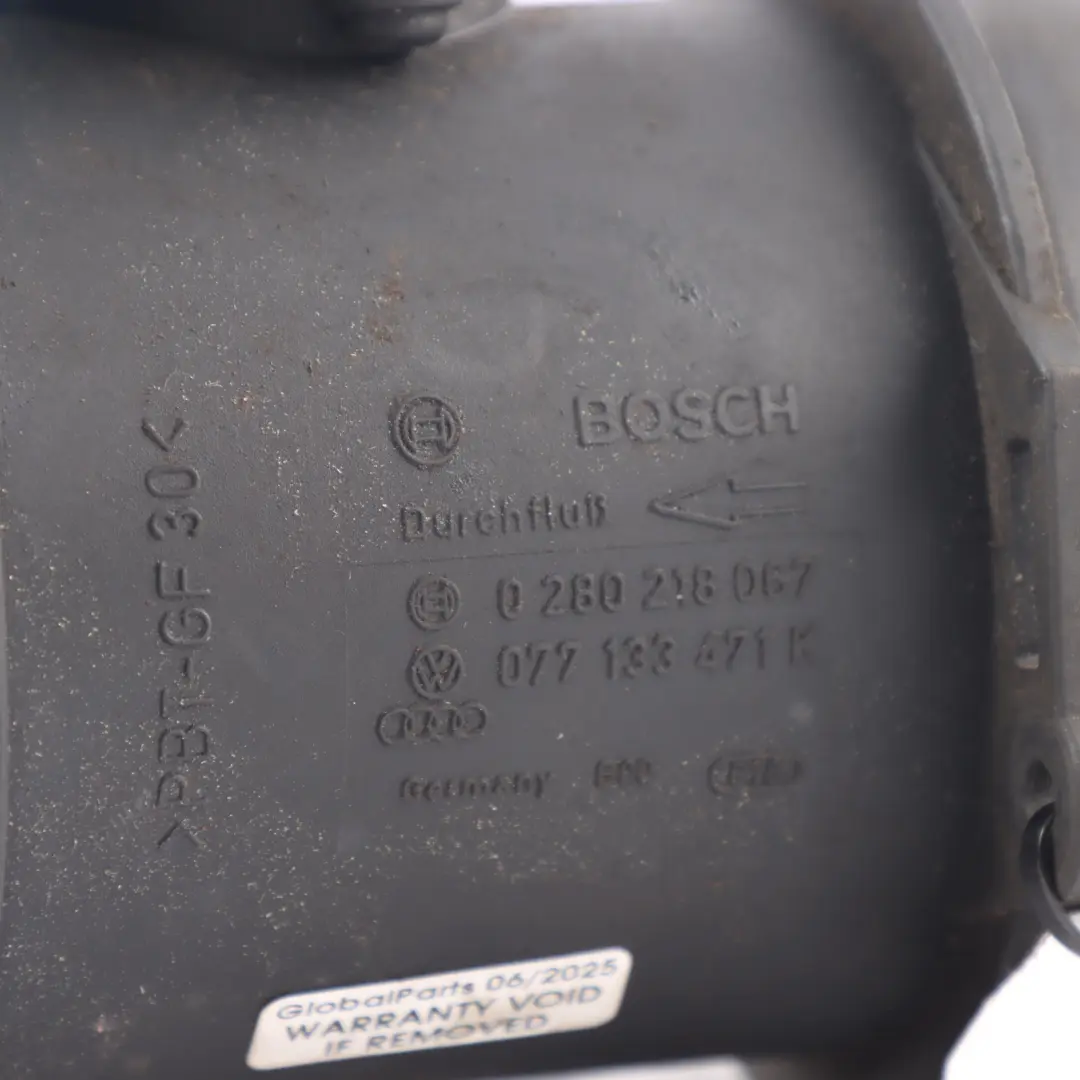 Intake Mass Flow Meter Sensor Intake Unit to Audi S4 B7 4.2 V8 Air with Part number 077133471K Audi S4 B7 4.2 V8 Air Intake Mass Flow Meter Sensor Intake Unit - SKU 077133471K - Part number 077133471K