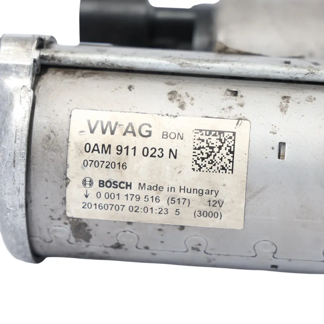 Starter Motor Engine Actuator Unit to Audi A3 8V 1.4 TFSI Petrol with Part number 0AM911023N Audi A3 8V 1.4 TFSI Petrol Starter Motor Engine Actuator Unit - SKU 0AM911023N - Part number 0AM911023N