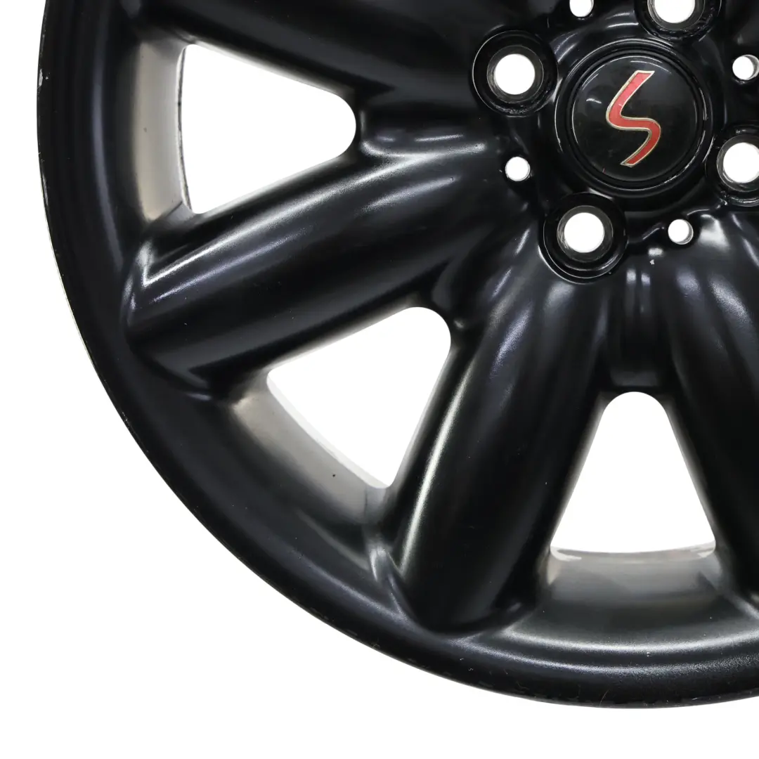 Llanta De aleacion negra 17" ET:48 7J S-Spoke 85 para Mini Cooper One R50 R53 R55 R56 con número de pieza 1512352 Mini Cooper One R50 R53 R55 R56 Llanta De aleacion negra 17" ET:48 7J S-Spoke 85 - SKU 1512352-6 - Número de pieza 1512352
