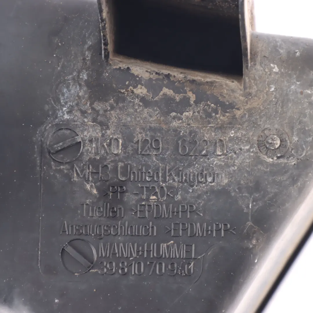 VW Volkswagen Golf 5 Benzyna Obudowa Filtra Wlotu Powietrza - SKU 1K0129622D - Numer Części 1K0129622D
