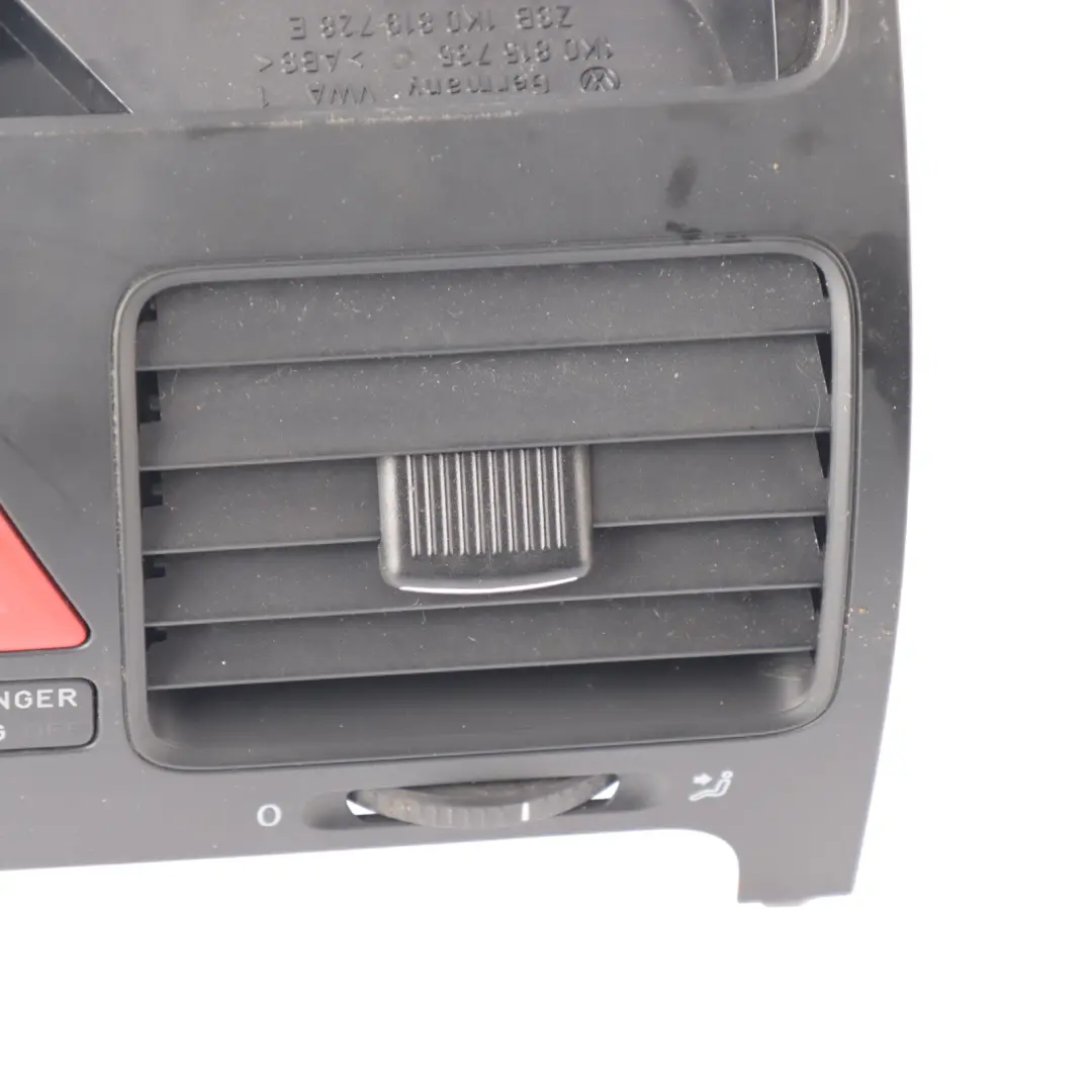 Volkswagen Golf MK5 Centre Console Air Vent Grille Hazard Buuton Panel - SKU 1K0815735 - Part number 1K0815735