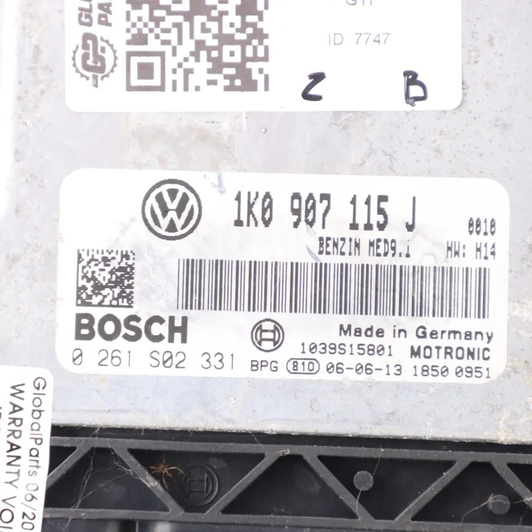 Mk5 1K GTI 2.0 TFSI BWA 200HP Engine Unit ECU Manual to Volkswagen Golf with Part number 1K0907115J Volkswagen Golf Mk5 1K GTI 2.0 TFSI BWA 200HP Engine Unit ECU Manual - SKU 1K0907115J - Part number 1K0907115J