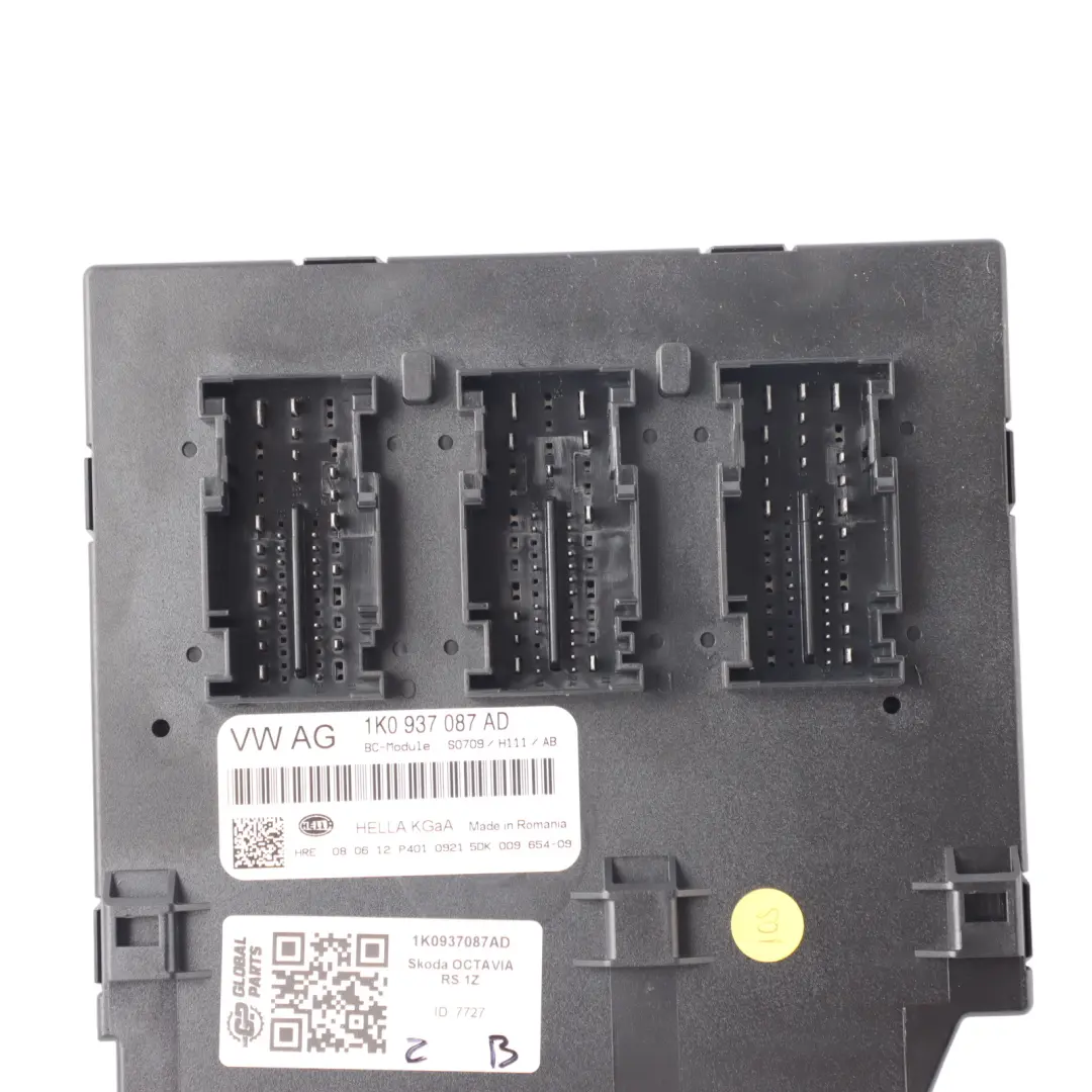 Skoda Octavia II Body Control Module Convenience Unit BCM ECU - SKU 1K0937087AD - Part number 1K0937087AD