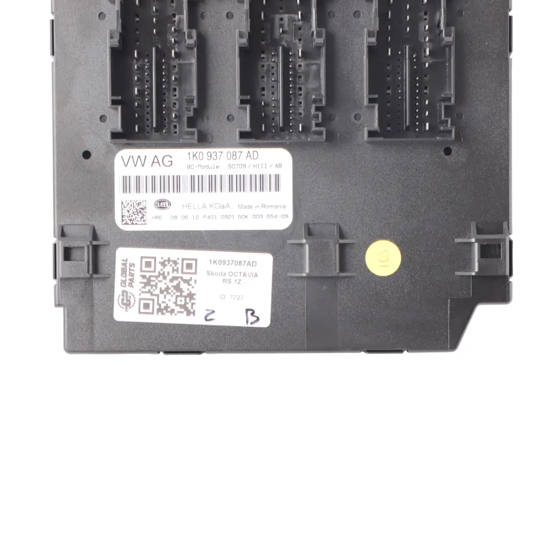Skoda Octavia II Body Control Module Convenience Unit BCM ECU - SKU 1K0937087AD - Part number 1K0937087AD