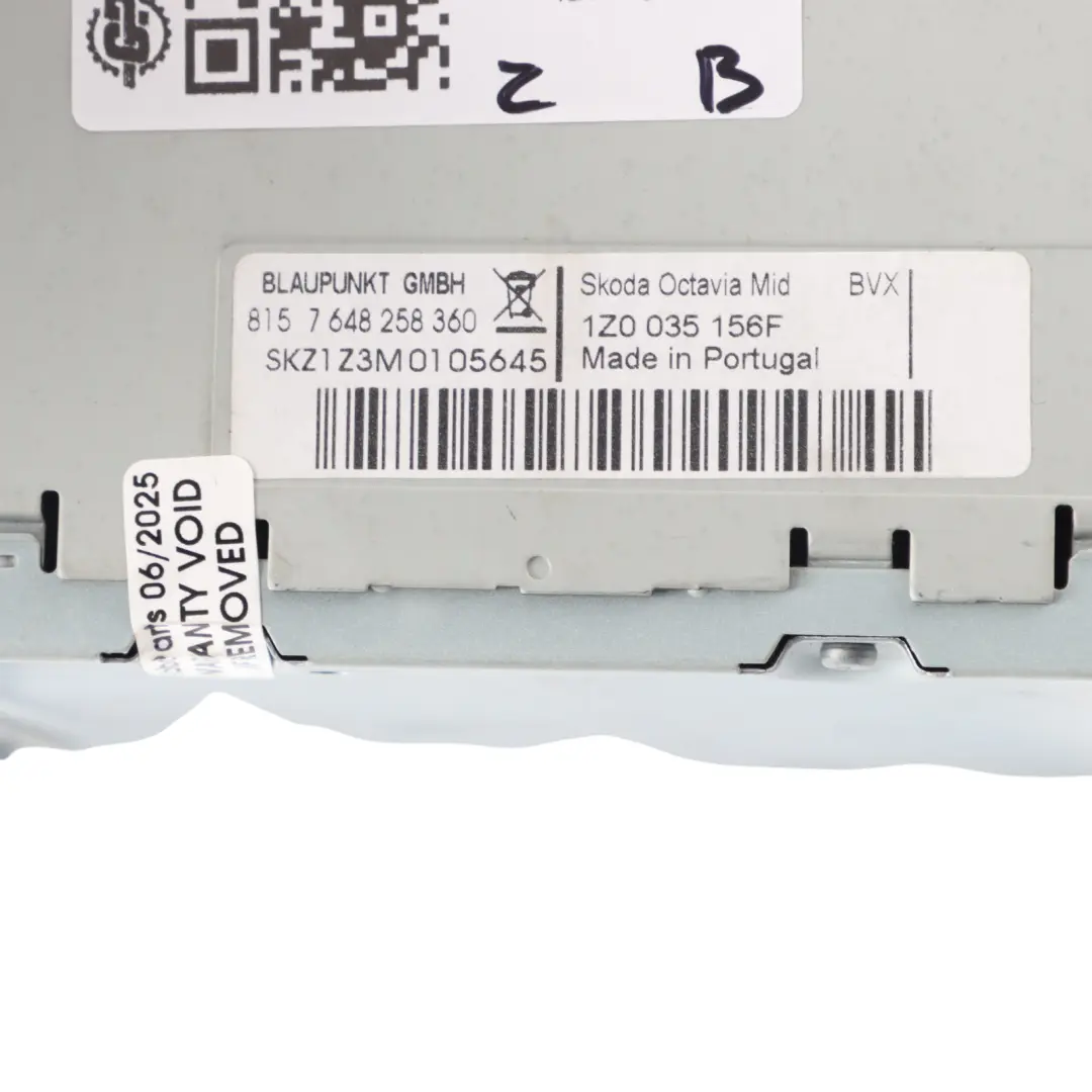 Skoda Octavia II Multimedia Head Unit Bolero Radio CD MP3 Player - SKU 1Z0035156F - Part number 1Z0035156F