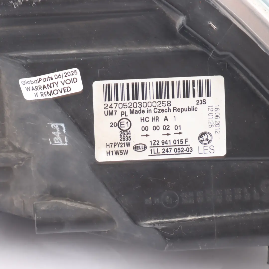 Skoda Octavia II 1Z Headlight Headlamp Light Lamp Front Left N/S - SKU RHD-1Z2941015F - Part number 1Z2941015F