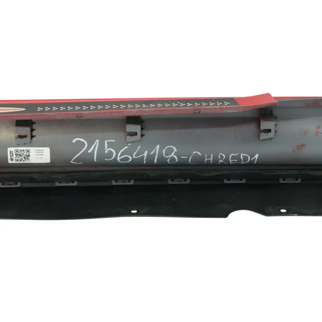 Cache latérale Mini R56 R57 JCW Garniture seuil porte droite Chili Red Rouge 851 pour à propos du numéro de pièce 2156418 Cache latérale Mini R56 R57 JCW Garniture seuil porte droite Chili Red Rouge 851 - SKU 2156418-CHRED1 - Numéro de pièce 2156418
