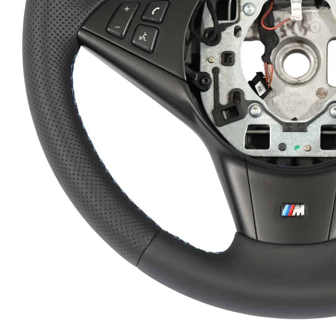 NUEVO Volante De Cuero M-Sport Manillar M-Hillos para BMW E60 E61 E63 E64 con número de pieza 2283939 BMW E60 E61 E63 E64 NUEVO Volante De Cuero M-Sport Manillar M-Hillos - SKU 2283939 - Número de pieza 2283939