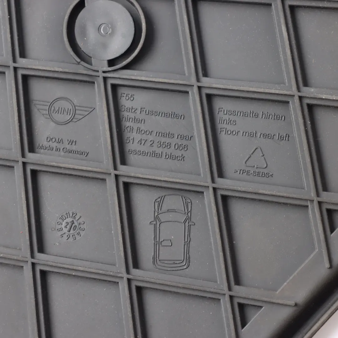 Floor Mats Interior All-Weather Rear Rubber Footwell Cover Set to Mini F55 with Part number 2358056 Mini F55 Floor Mats Interior All-Weather Rear Rubber Footwell Cover Set - SKU 2358056 - Part number 2358056