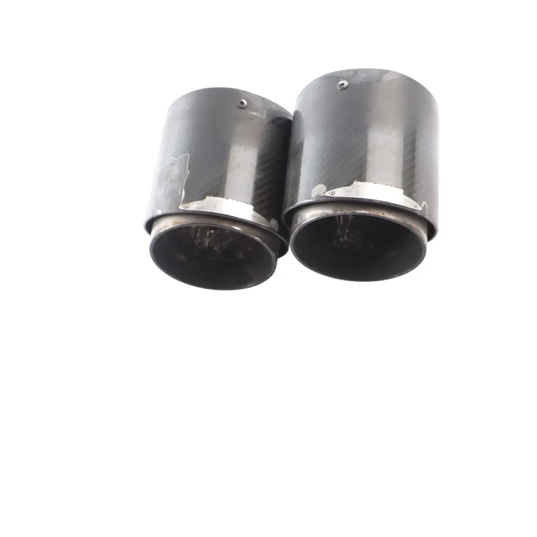 Bumper Muffler Tailpipe Exhaust End Tip Cover Carbon Set to Mini F56 Rear with Part number 2468715 Mini F56 Rear Bumper Muffler Tailpipe Exhaust End Tip Cover Carbon Set - SKU 2468715 - Part number 2468715
