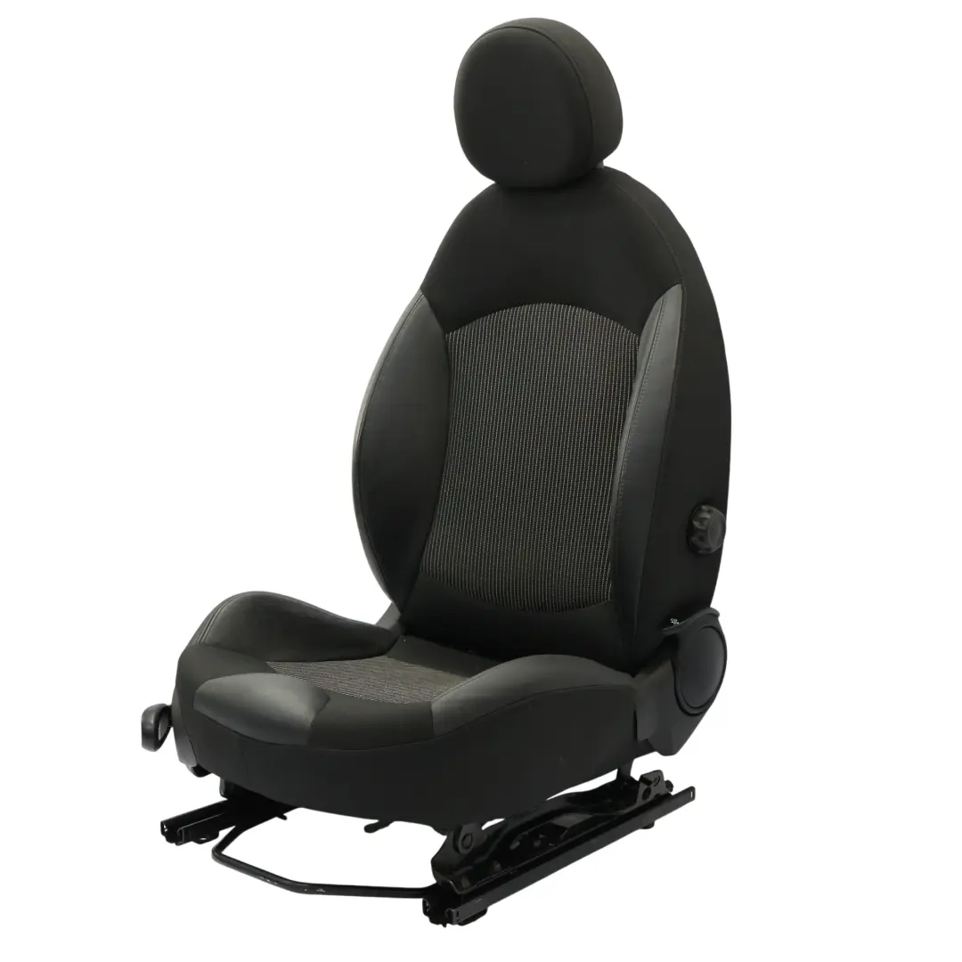 Front Seat Mini Cooper R55 R56 R57 Sport Cloth Leather Carbon Black Right O/S to with Part number 2753492 Front Seat Mini Cooper R55 R56 R57 Sport Cloth Leather Carbon Black Right O/S - SKU 2753492-3 - Part number 2753492