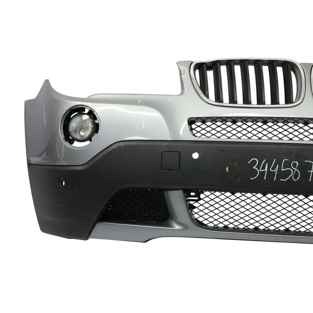 Front Bumper PDC Silbergrau Silver Grey Metallic - A08 to BMW X3 E83 LCI with Part number 3445874 BMW X3 E83 LCI Front Bumper PDC Silbergrau Silver Grey Metallic - A08 - SKU 3445874-SBG1 - Part number 3445874