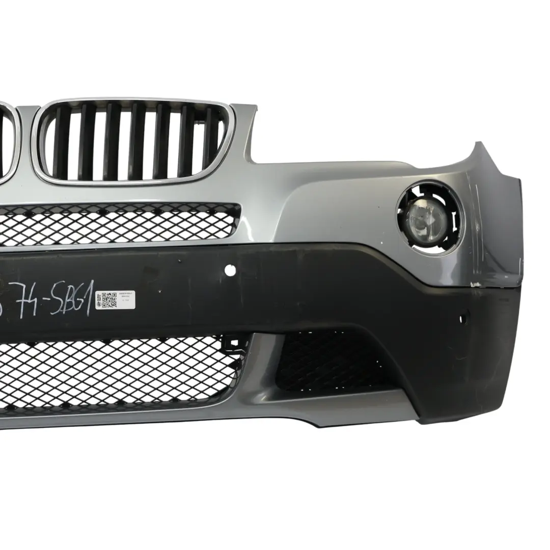 Front Bumper PDC Silbergrau Silver Grey Metallic - A08 to BMW X3 E83 LCI with Part number 3445874 BMW X3 E83 LCI Front Bumper PDC Silbergrau Silver Grey Metallic - A08 - SKU 3445874-SBG1 - Part number 3445874