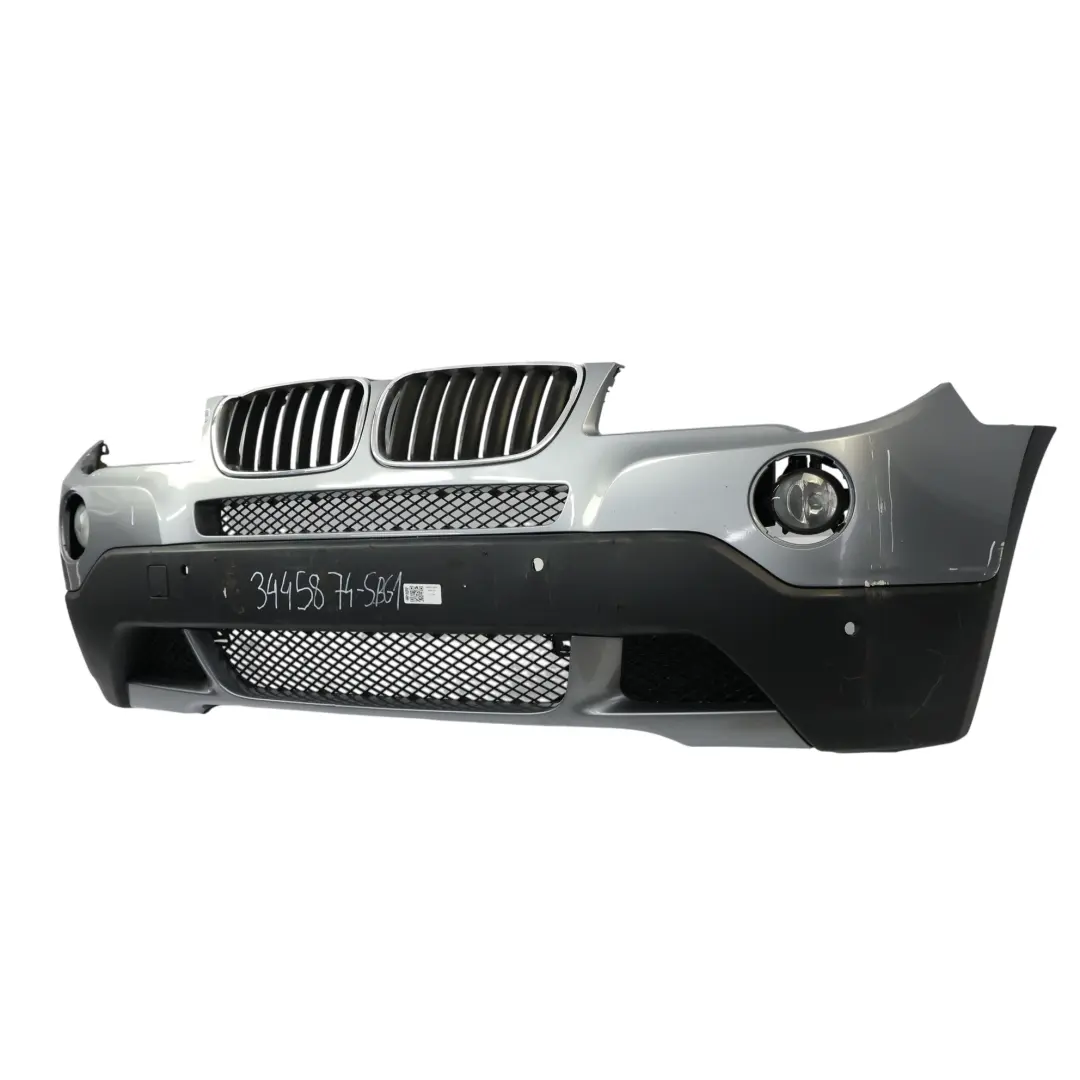 Front Bumper PDC Silbergrau Silver Grey Metallic - A08 to BMW X3 E83 LCI with Part number 3445874 BMW X3 E83 LCI Front Bumper PDC Silbergrau Silver Grey Metallic - A08 - SKU 3445874-SBG1 - Part number 3445874