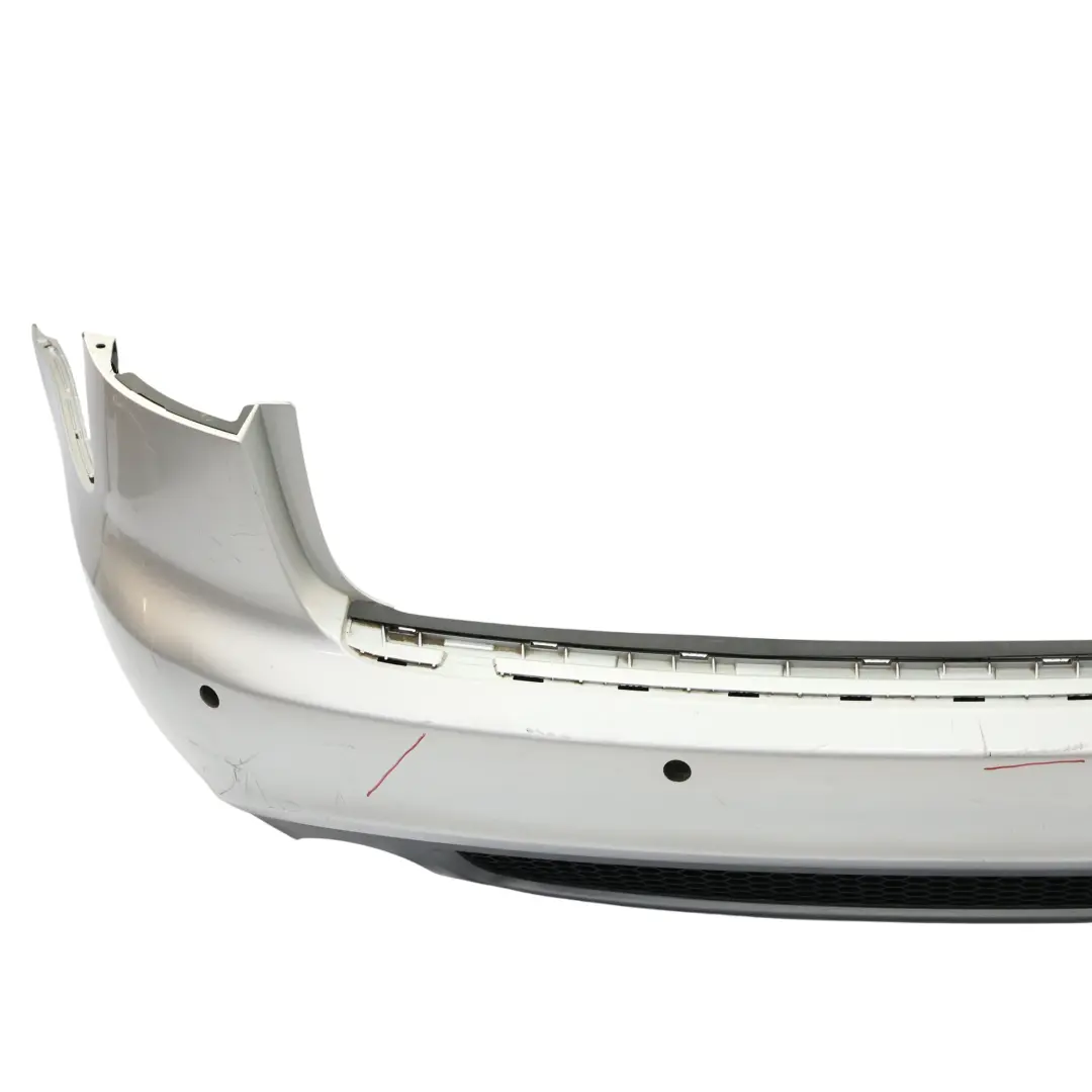 Tylny Zderzak S Line Ice Silver Srebrny Metalik - X7W do Audi A6 C6 o numerze 4F9807303H Audi A6 C6 Tylny Zderzak S Line Ice Silver Srebrny Metalik - X7W - SKU 4F9807303H-ICS - Numer Części 4F9807303H