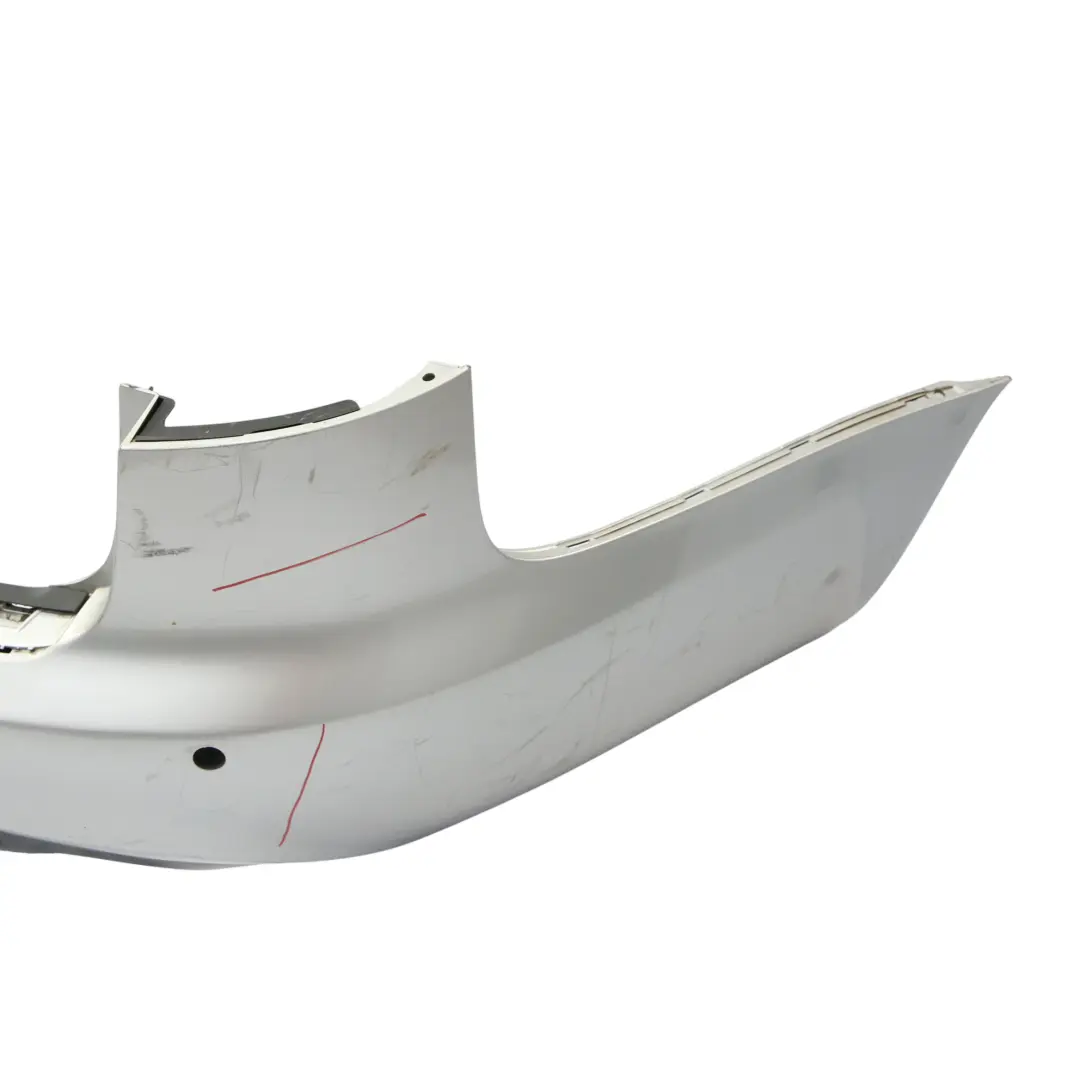 Tylny Zderzak S Line Ice Silver Srebrny Metalik - X7W do Audi A6 C6 o numerze 4F9807303H Audi A6 C6 Tylny Zderzak S Line Ice Silver Srebrny Metalik - X7W - SKU 4F9807303H-ICS - Numer Części 4F9807303H