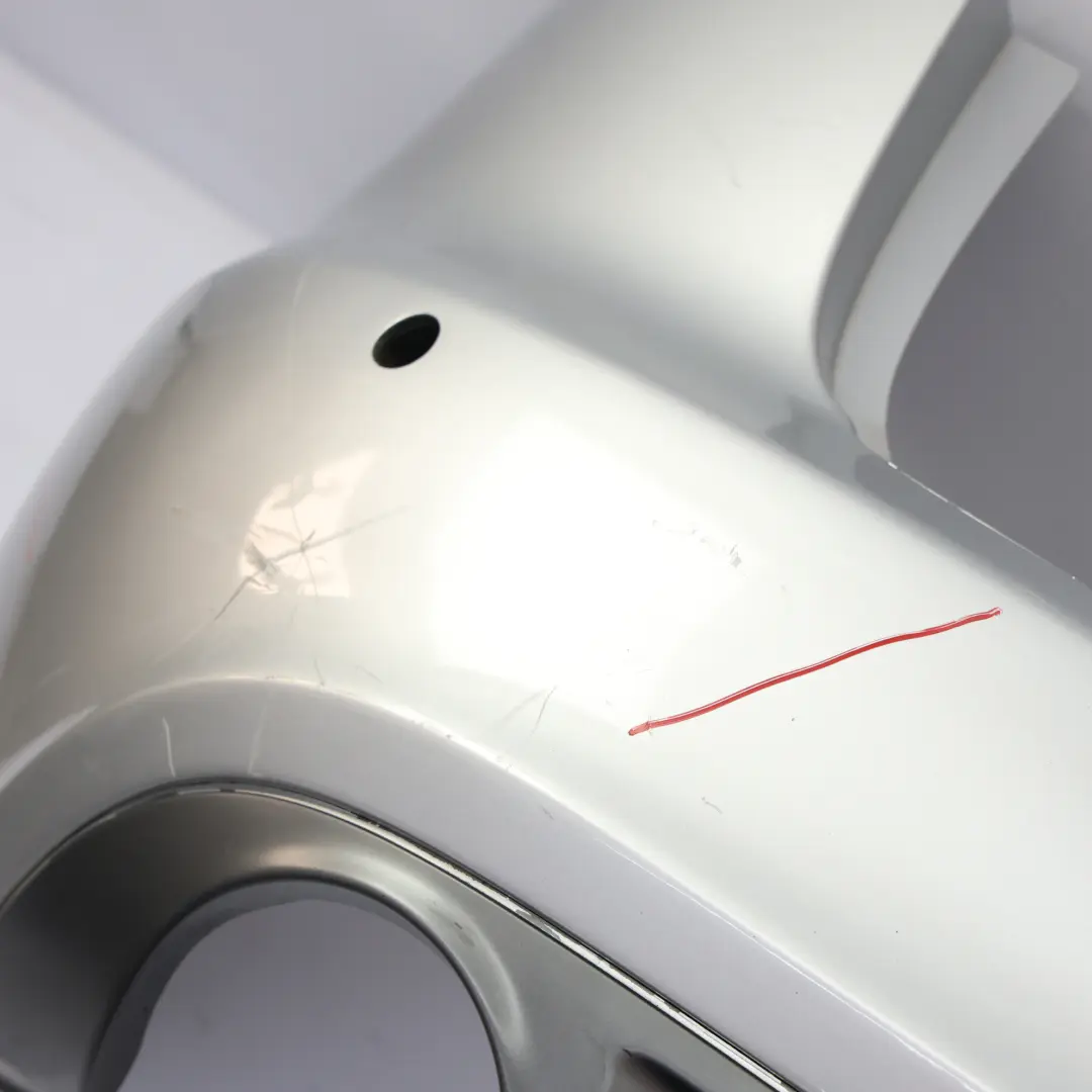 Bumper S Line Trim Panel Ice Silver Metallic - X7W to Audi A6 C6 Rear with Part number 4F9807303H Audi A6 C6 Rear Bumper S Line Trim Panel Ice Silver Metallic - X7W - SKU 4F9807303H-ICS - Part number 4F9807303H