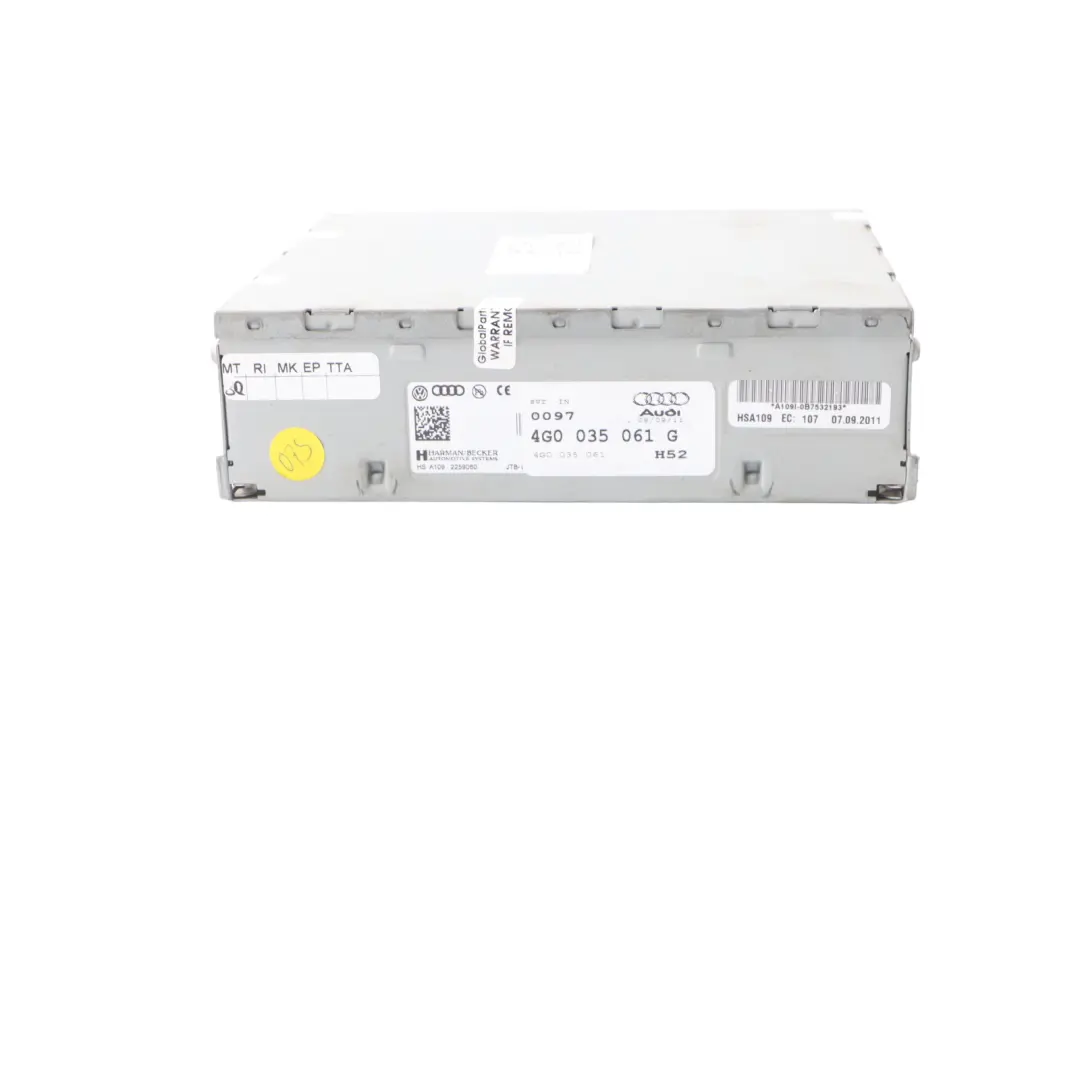Audi A5 8T MMI Multimedia Navigation Radio Control Head Unit - SKU 4G0035061G - Part number 4G0035061G