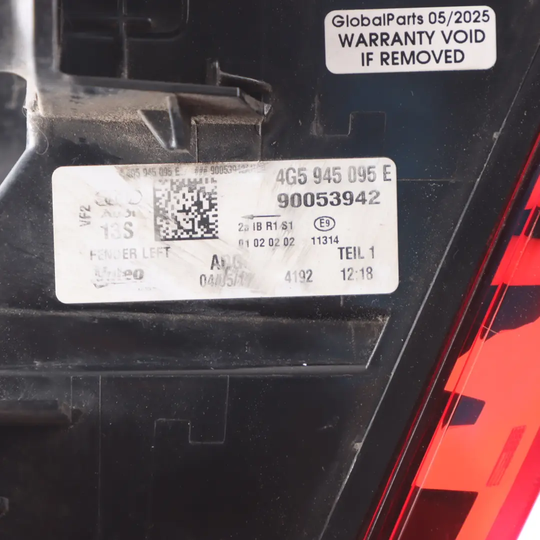 Audi A6 C7 Rear Tail Light LED Outer Lamp Left N/S - SKU 4G5945095E - Part number 4G5945095E