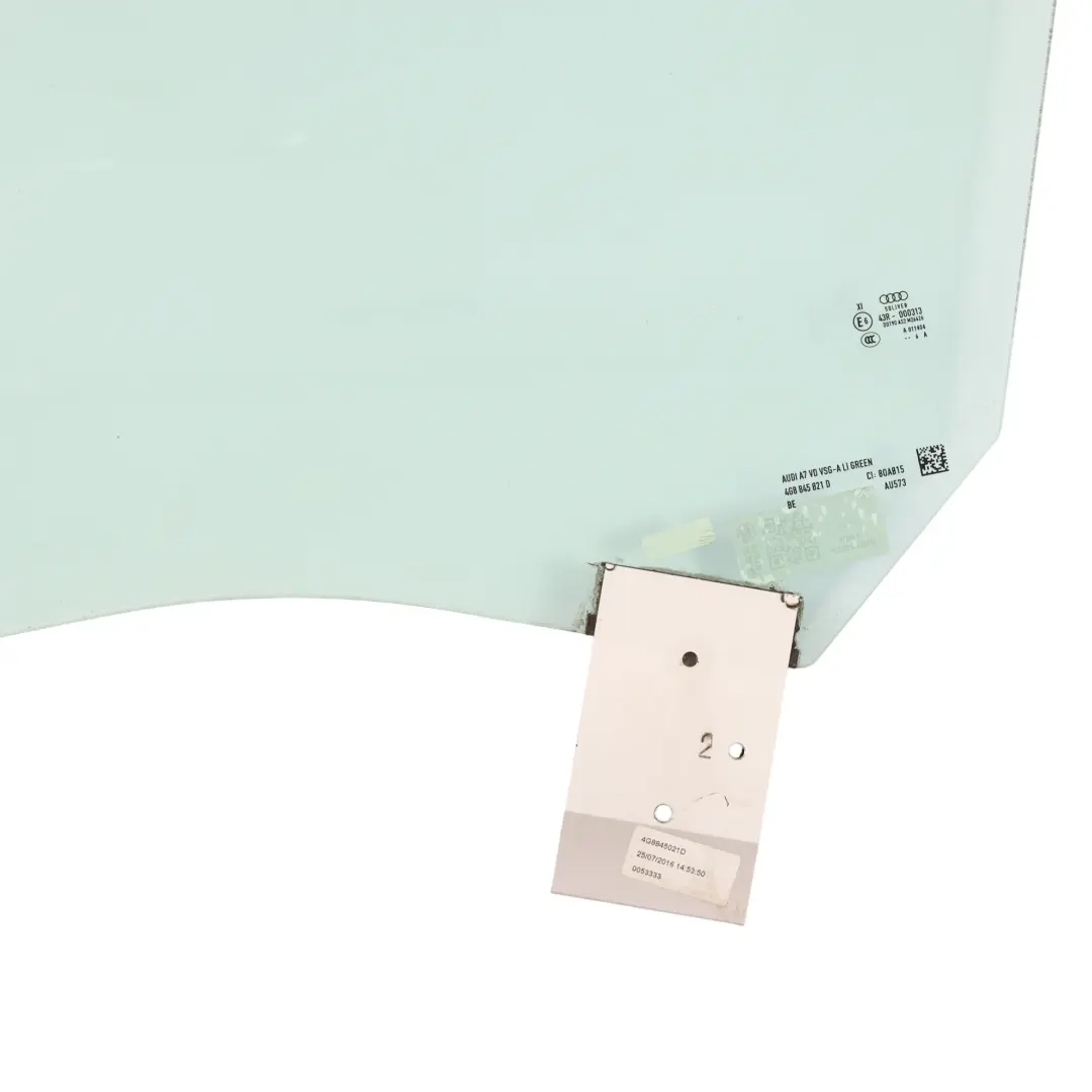 4G8 Front Door Side Window Glass Left N/S AS2 Glazing to Audi A7 with Part number 4G8845021D Audi A7 4G8 Front Door Side Window Glass Left N/S AS2 Glazing - SKU 4G8845021D - Part number 4G8845021D