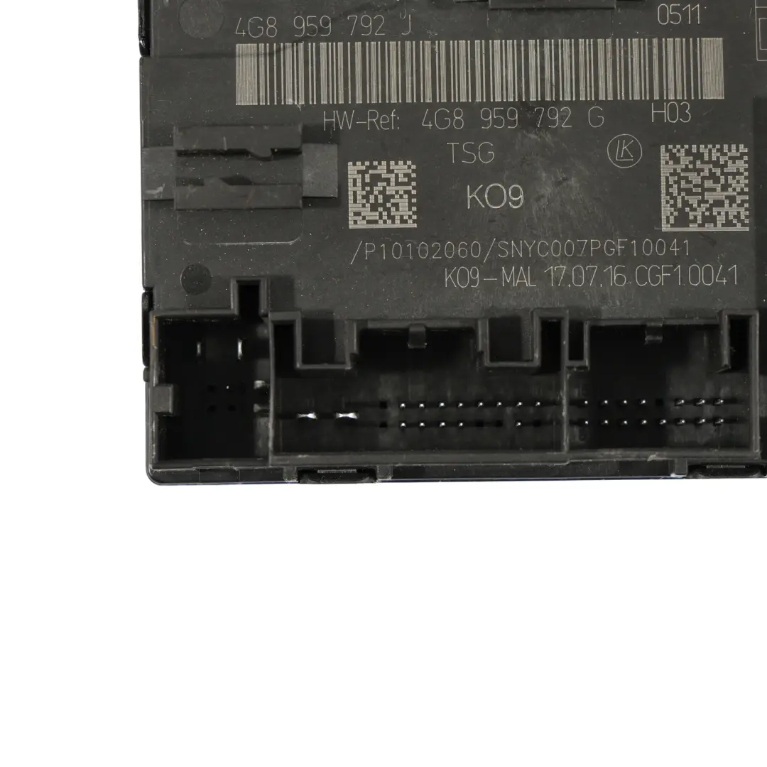 Audi A7 4G8 Door Control Module Front Passenger Side - SKU 4G8959792J - Part number 4G8959792J