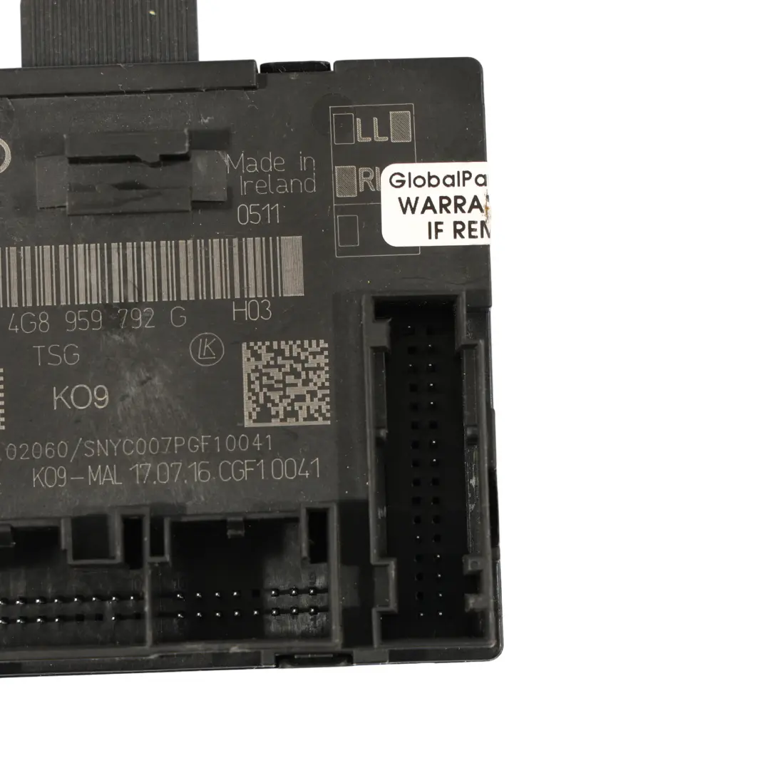 4G8 Module De Commande De Porte Côté Passager Avant pour Audi A7 à propos du numéro de pièce 4G8959792J Audi A7 4G8 Module De Commande De Porte Côté Passager Avant - SKU 4G8959792J - Numéro de pièce 4G8959792J