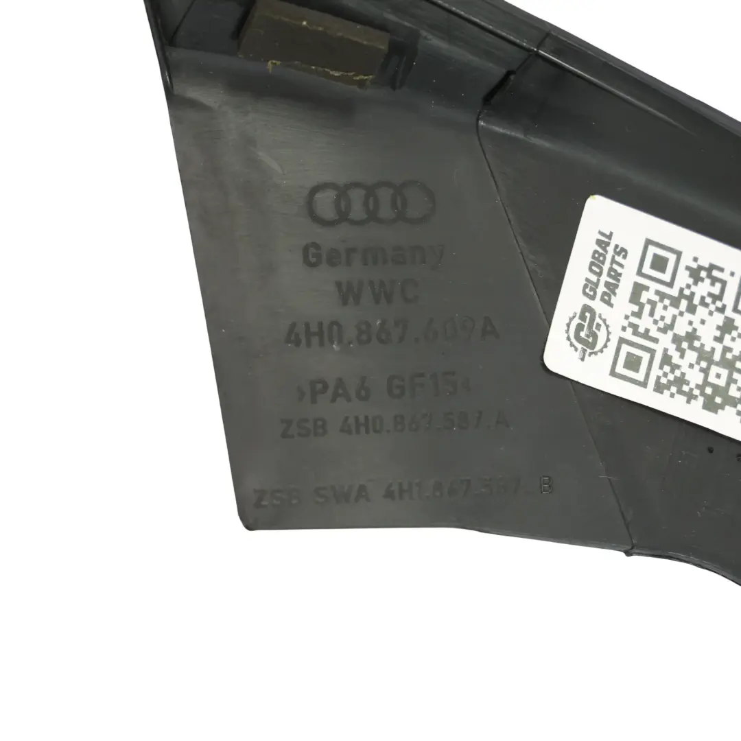 A8L D4 Osłona Listwa Ramka Drzwi Szyby Prawy Przód do Audi o numerze 4H0867609A Audi A8L D4 Osłona Listwa Ramka Drzwi Szyby Prawy Przód - SKU 4H0867609A - Numer Części 4H0867609A